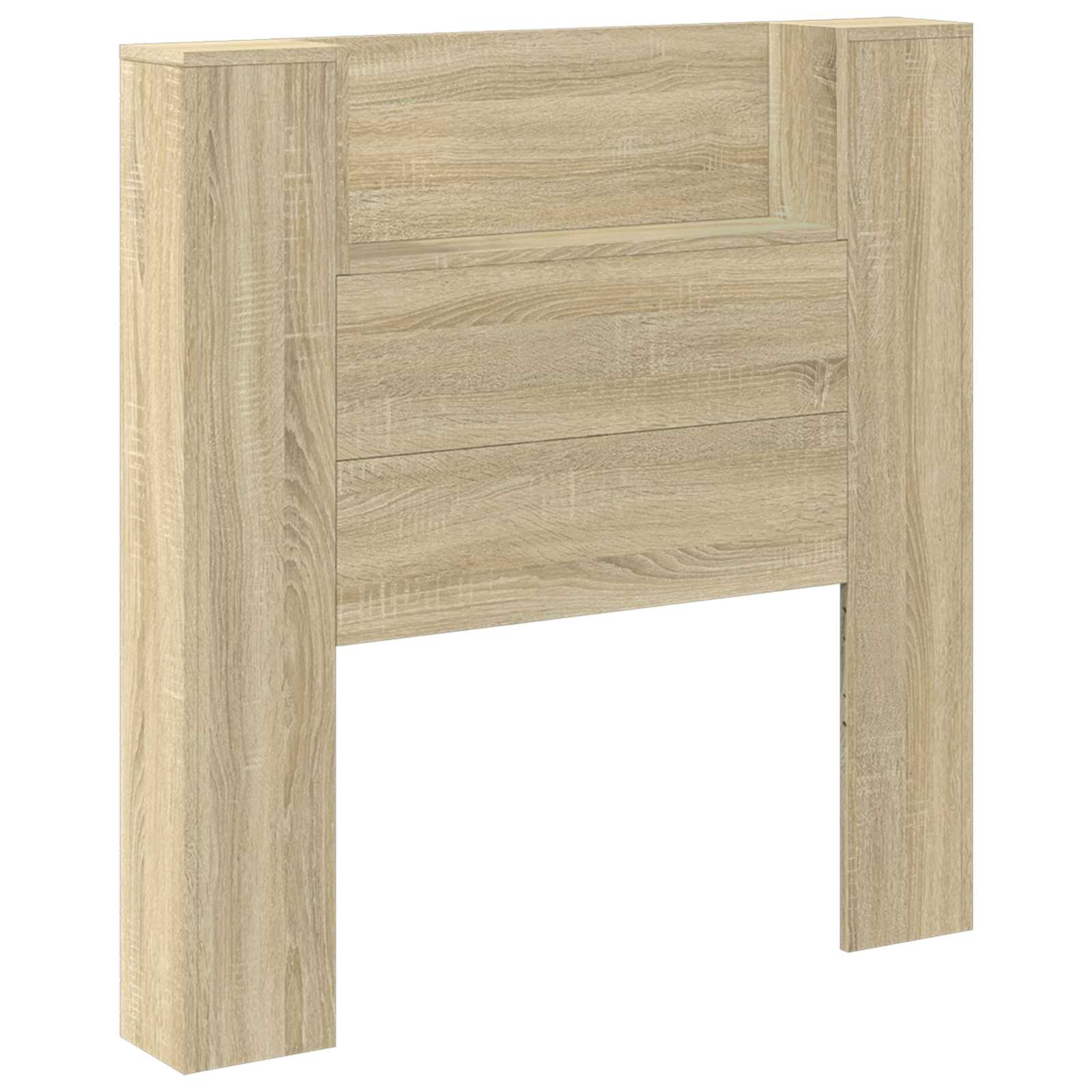 Tête de lit de rangement avec LED Chêne Sonoma