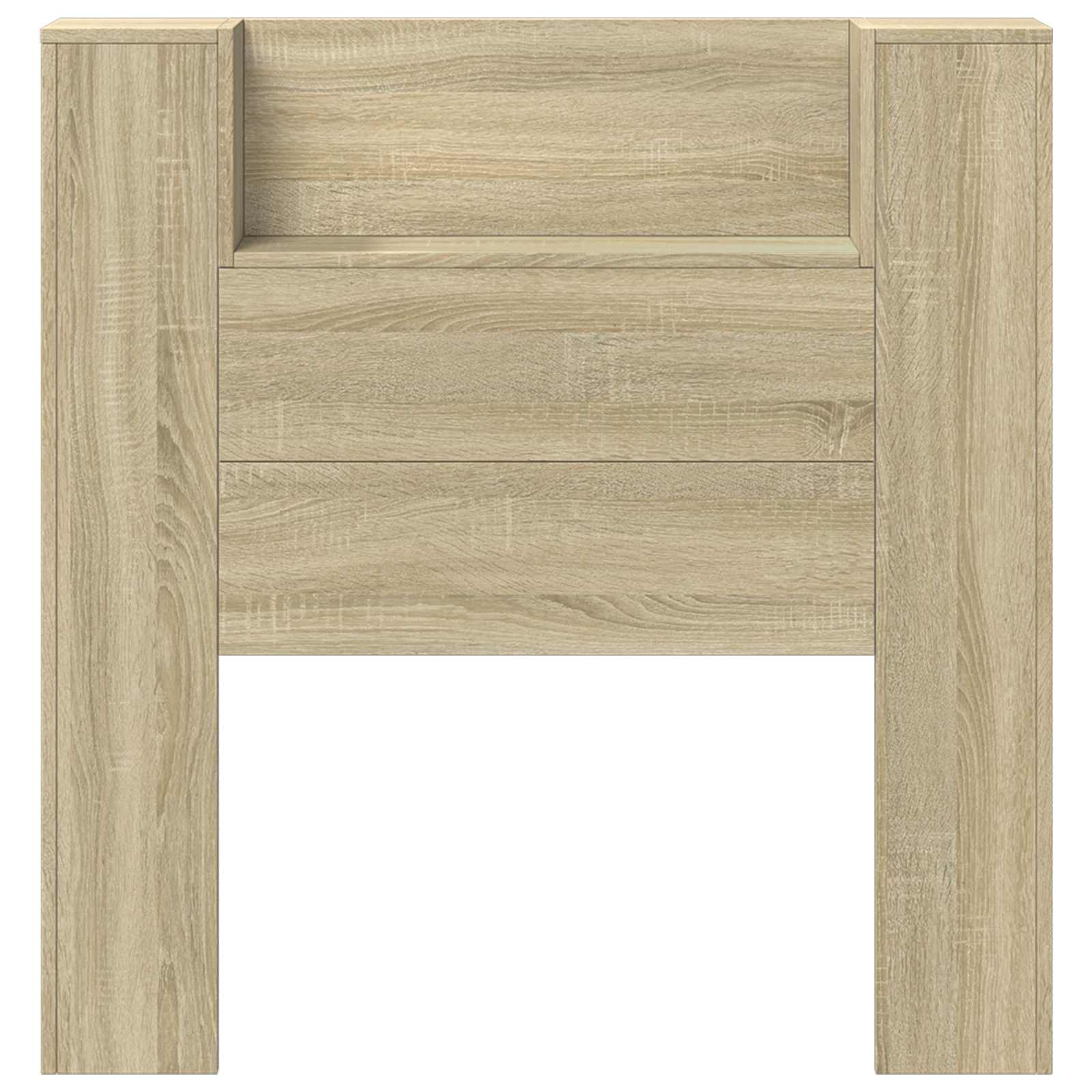 Tête de lit de rangement avec LED Chêne Sonoma