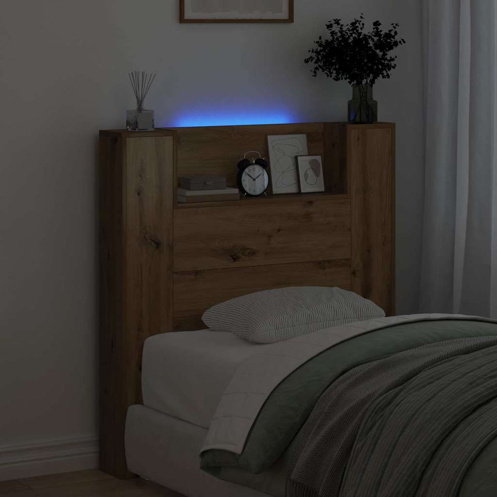 Cabinet de Tête de Lit Chêne artisanal 120 x 15 x 103.5 cm - XIOS