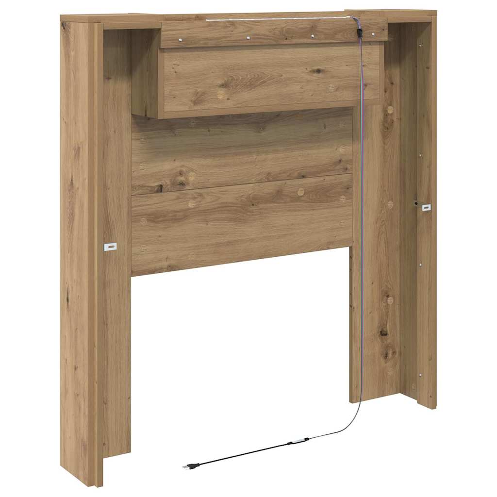 Tête de lit avec étagère Chêne artisanal 100 x 15 x 103,5 cm - XIOS
