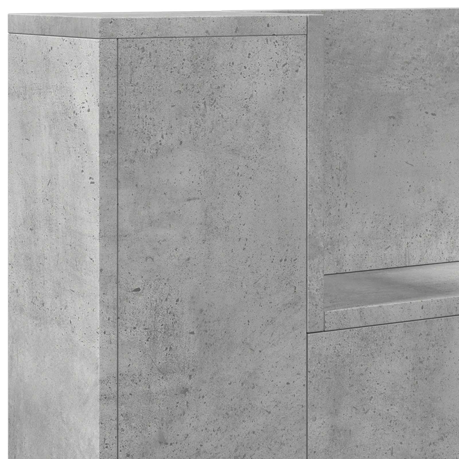 Tête de lit Gris béton 100 x 16,5 x 103,5 cm Bois d'ingénierie - XIOS