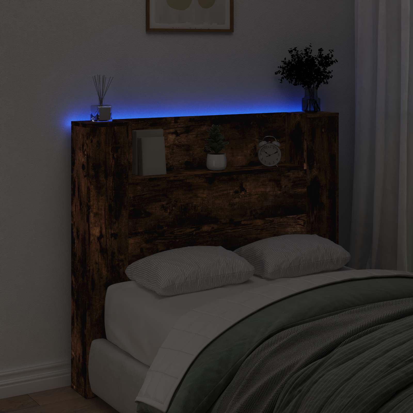 Tête de lit Chêne fumé 120 x 16,5 x 103,5 cm Bois d'ingénierie - XIOS