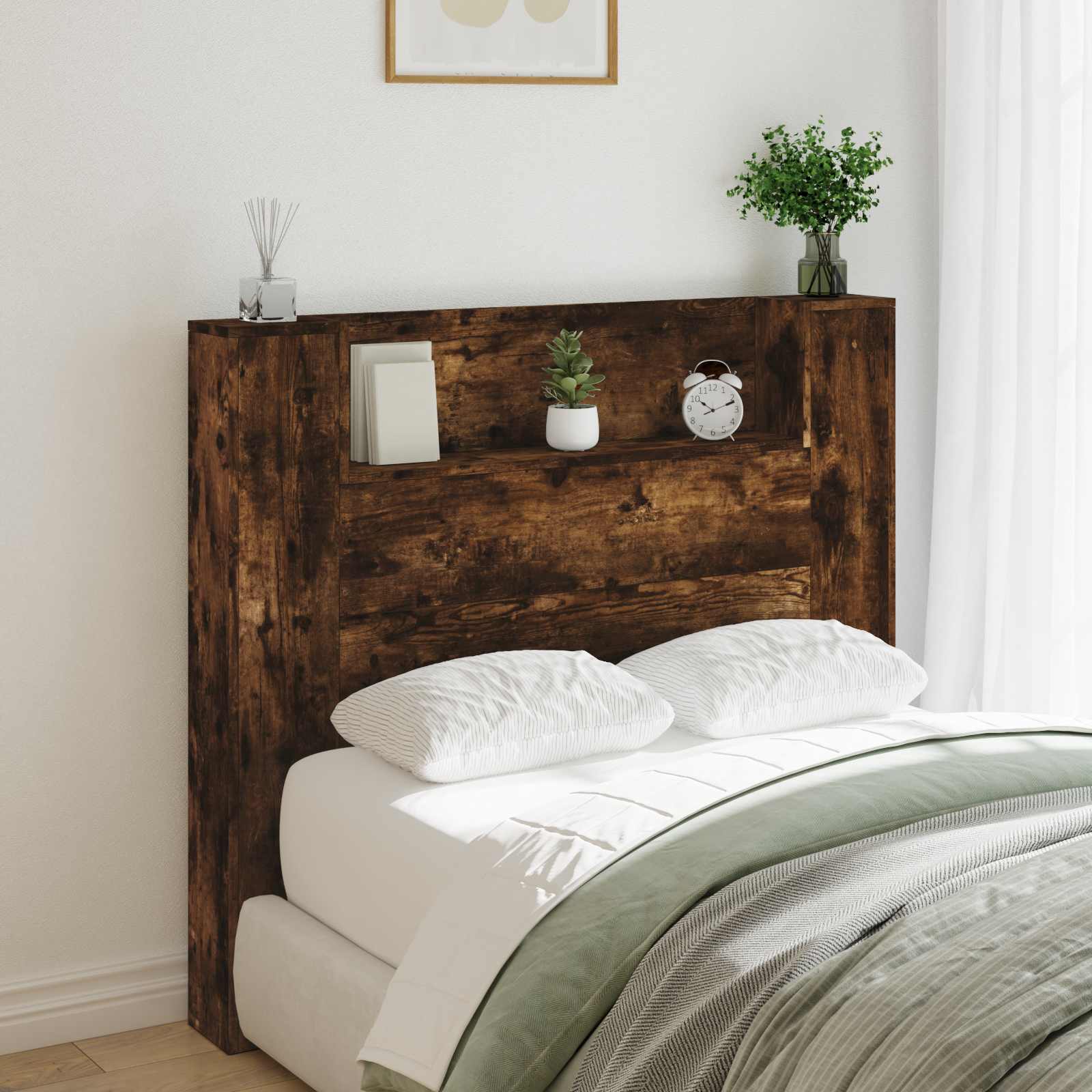 Tête de lit Chêne fumé 120 x 16,5 x 103,5 cm Bois d'ingénierie - XIOS