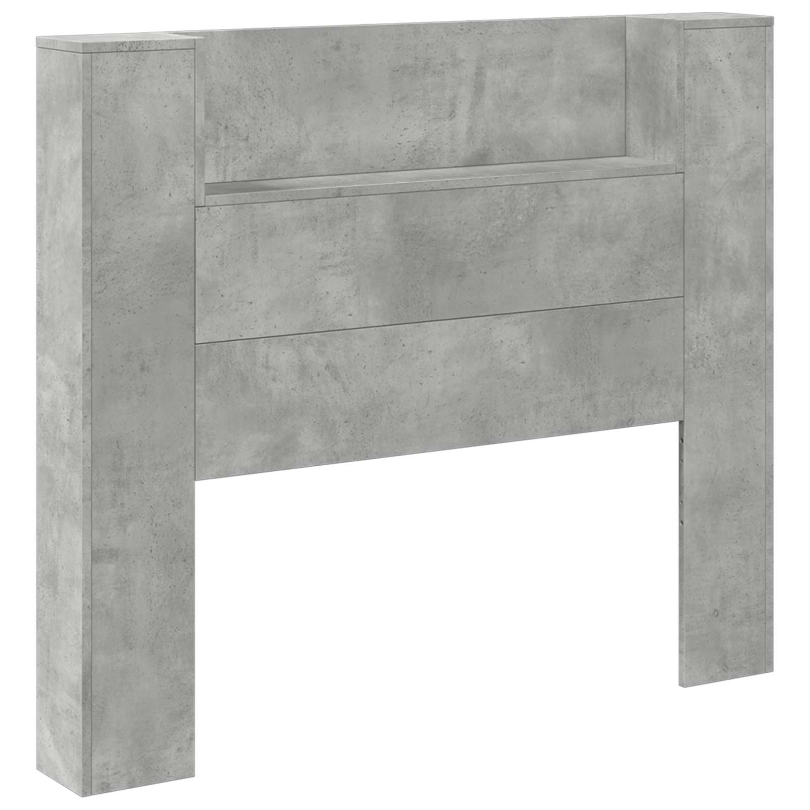 Tête de lit de rangement avec LED Gris béton Bois d'ingénierie - XIOS