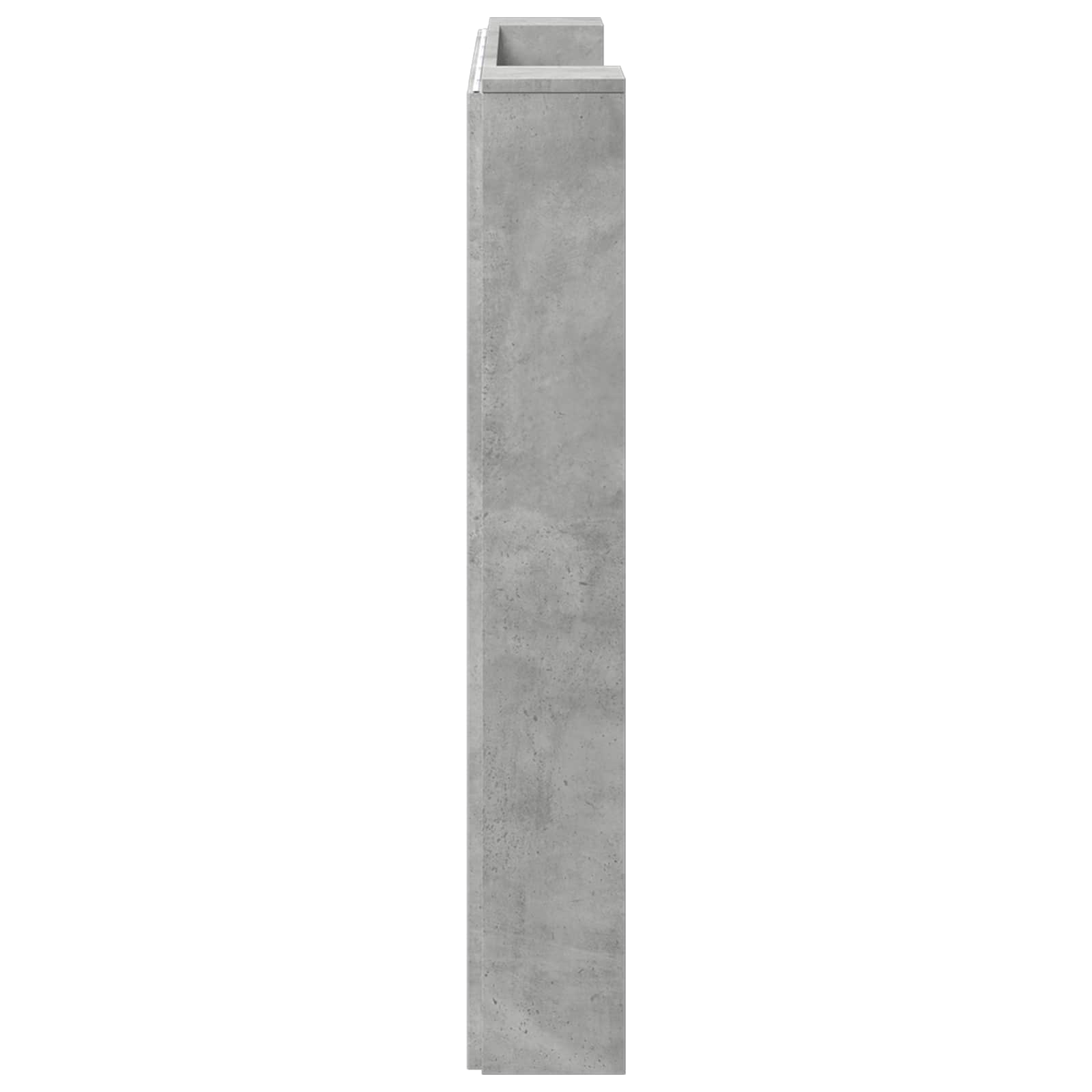 Tête de lit de rangement avec LED Gris béton Bois d'ingénierie - XIOS
