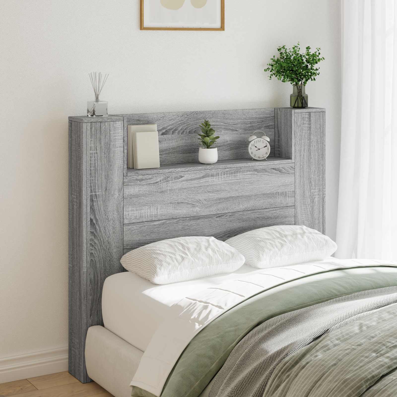 Tête de lit Gris Sonoma 120 x 16,5 x 103,5 cm Bois d'ingénierie - XIOS