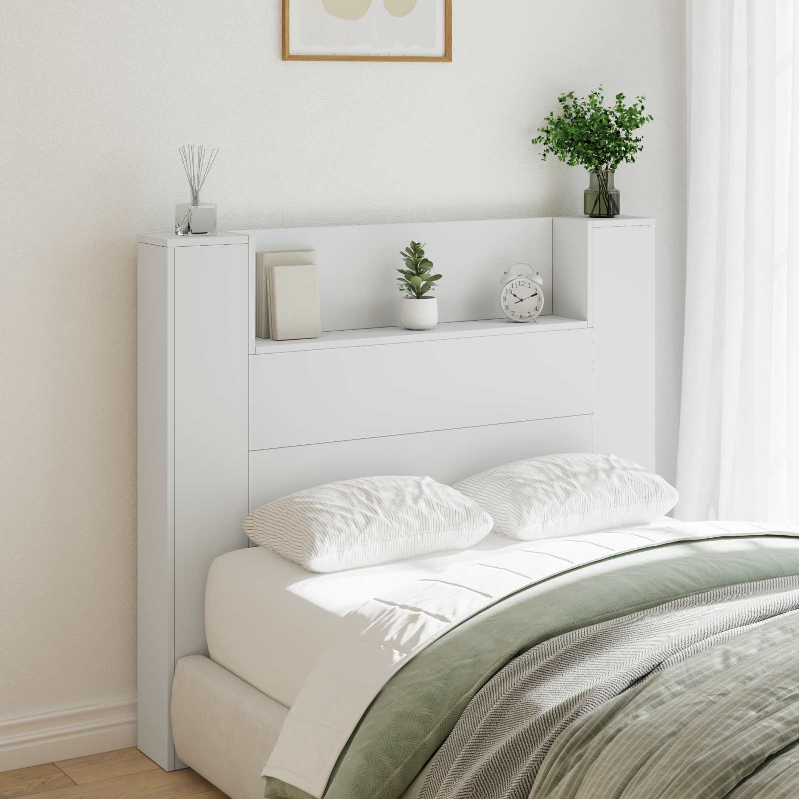 Tête de lit Blanc 120 x 16,5 x 103,5 cm Bois d'ingénierie - XIOS