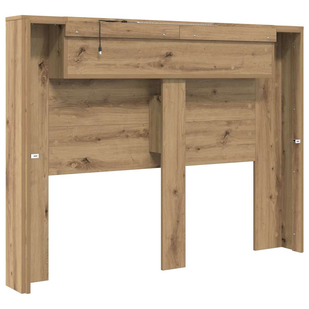 Tête de lit avec étagère Chêne artisanal 140 x 17 x 104,5 cm - XIOS