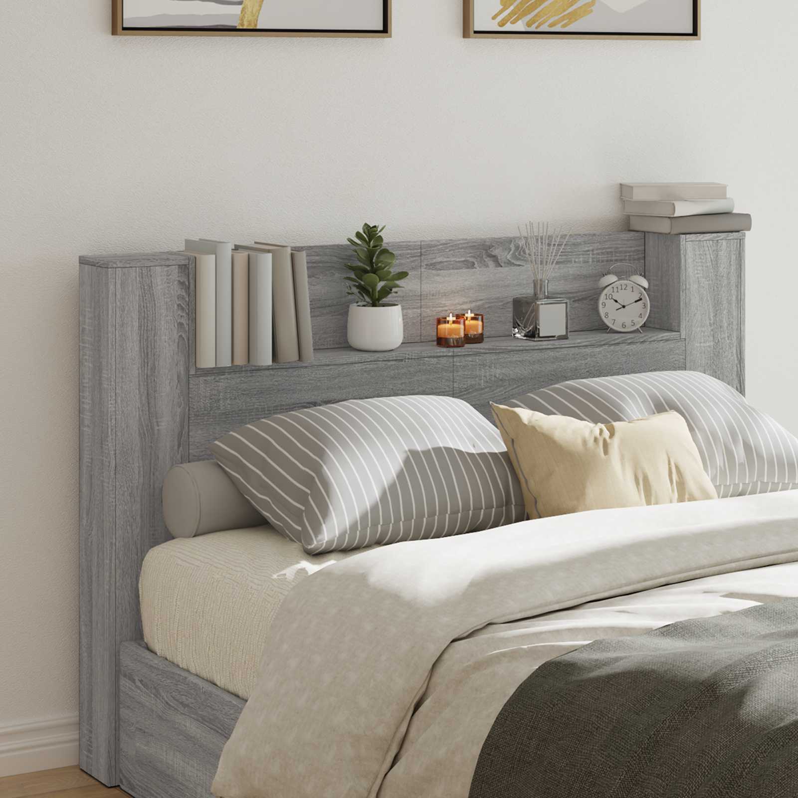 Tête de lit Gris Sonoma 160 x 16,5 x 103,5 cm Bois d'ingénierie - XIOS