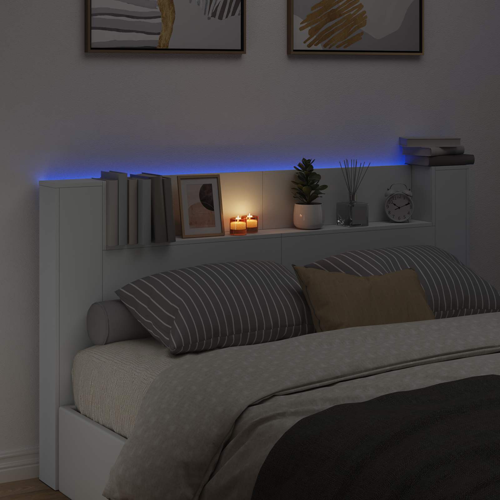 Tête de lit Blanc 180 x 16,5 x 103,5 cm Bois d'ingénierie - XIOS