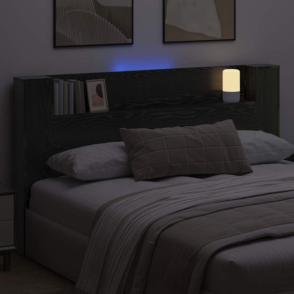 Tête de lit Chêne noir 180 x 17 x 104,5 cm Bois d'ingénierie - XIOS