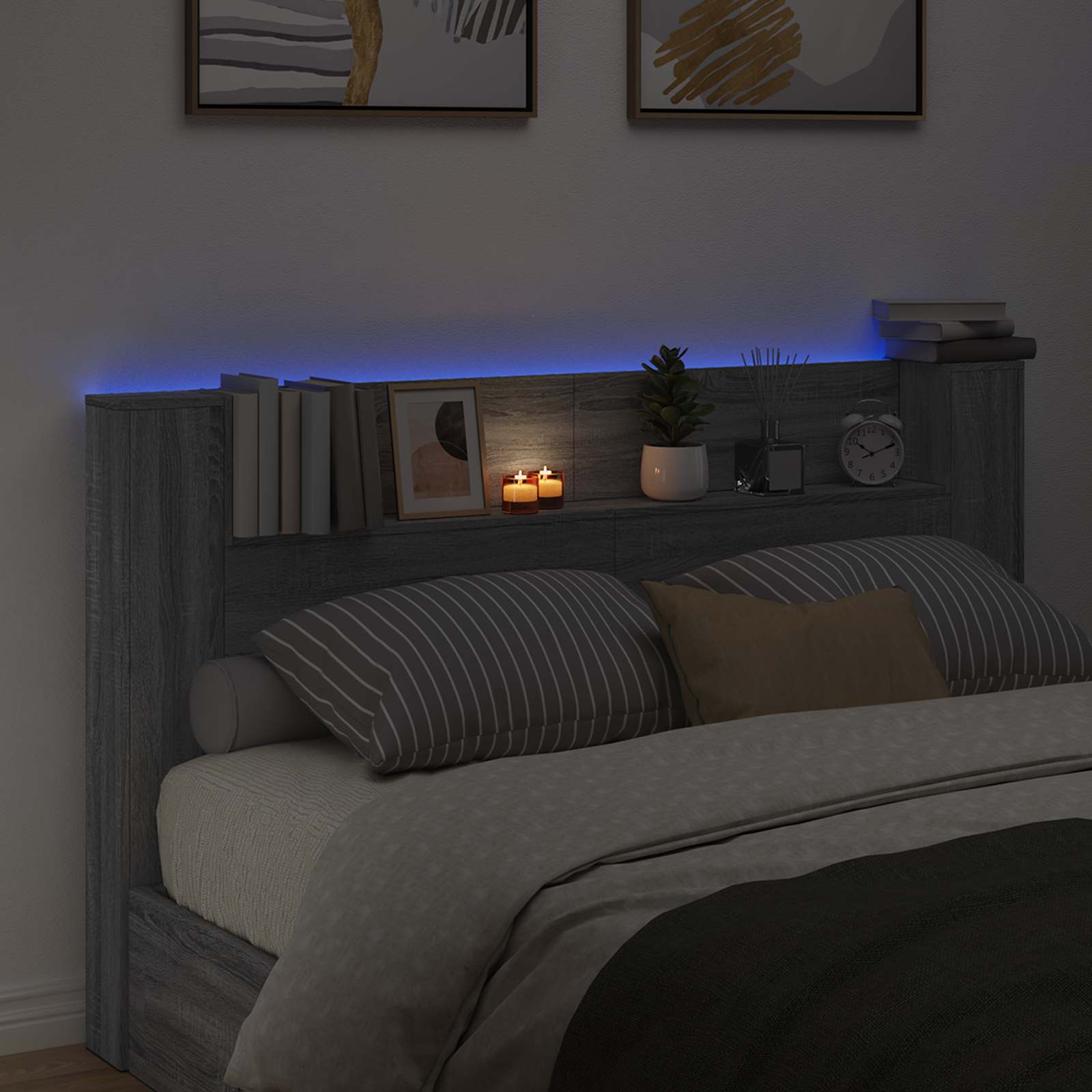 Tête de lit Gris Sonoma 180 x 16,5 x 103,5 cm Bois d'ingénierie - XIOS
