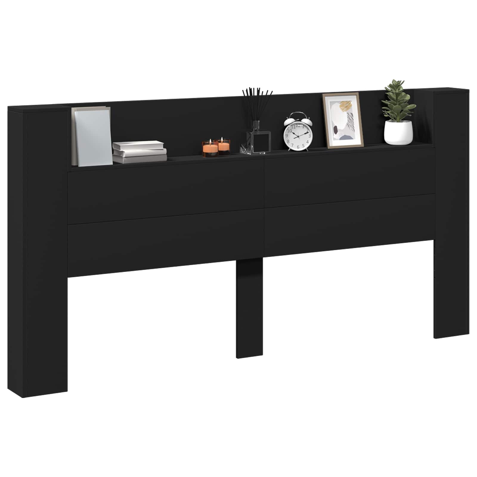 Tête de lit Noir 200 x 16,5 x 103,5 cm Bois d'ingénierie - XIOS