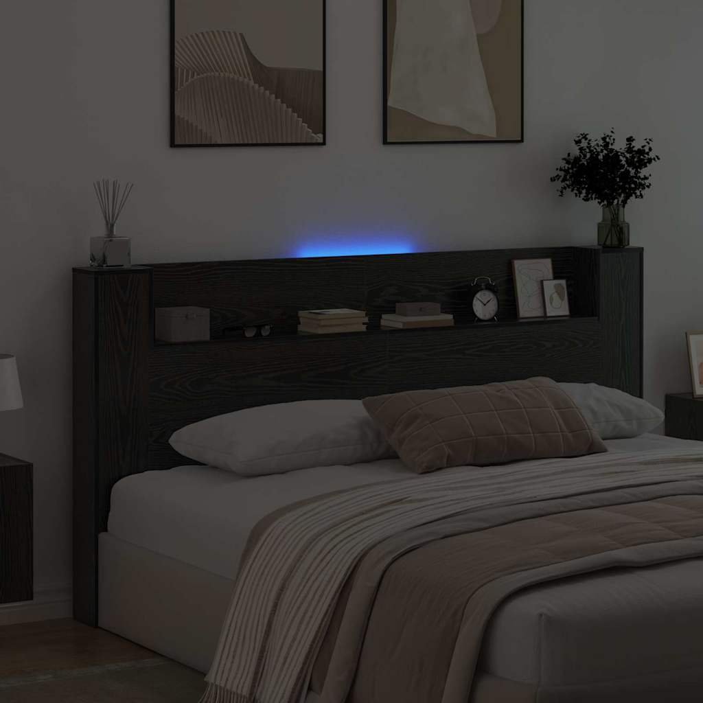 Cabinet de Tête de Lit Chêne noir 120 x 15 x 103.5 cm - XIOS