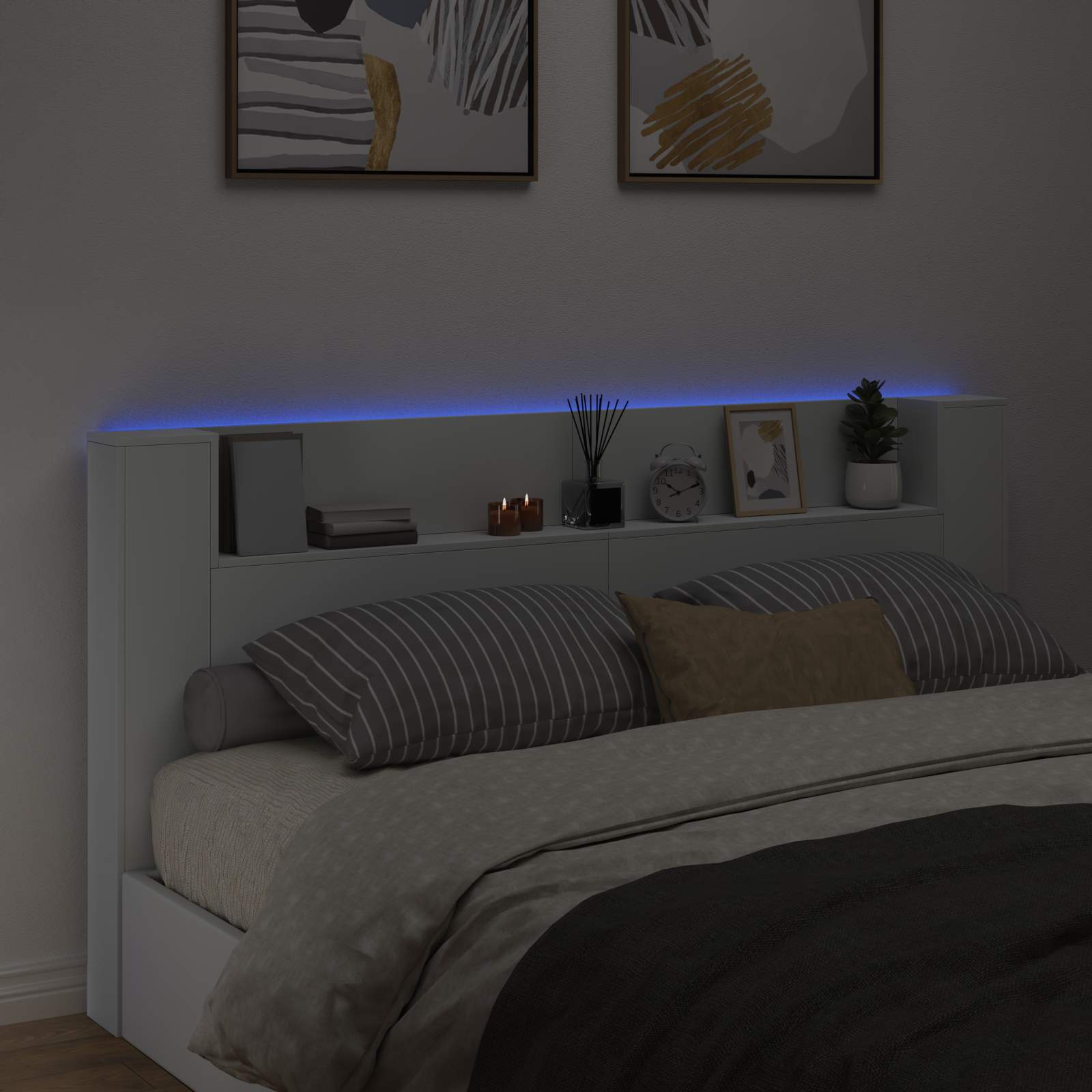 Tête de lit Blanc 200 x 16,5 x 103,5 cm Bois d'ingénierie - XIOS