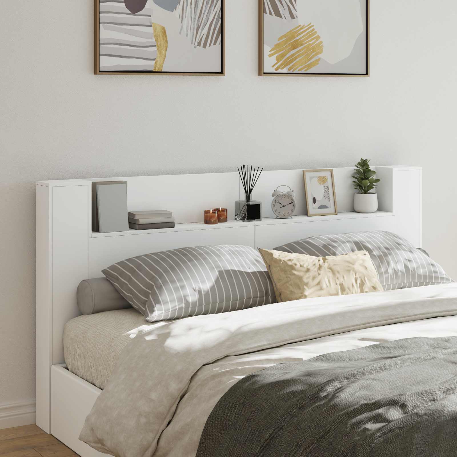 Tête de lit Blanc 200 x 16,5 x 103,5 cm Bois d'ingénierie - XIOS