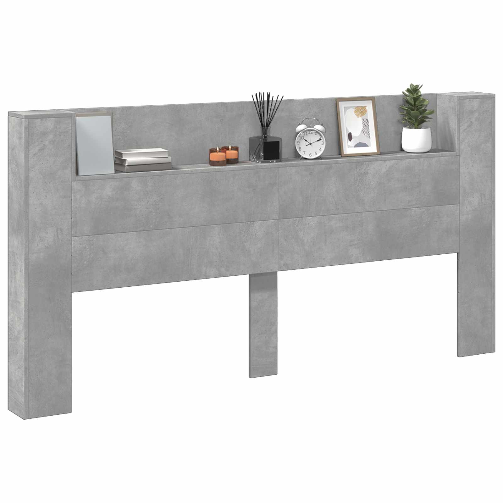 Tête de lit Gris béton 200 x 16,5 x 103,5 cm Bois d'ingénierie - XIOS