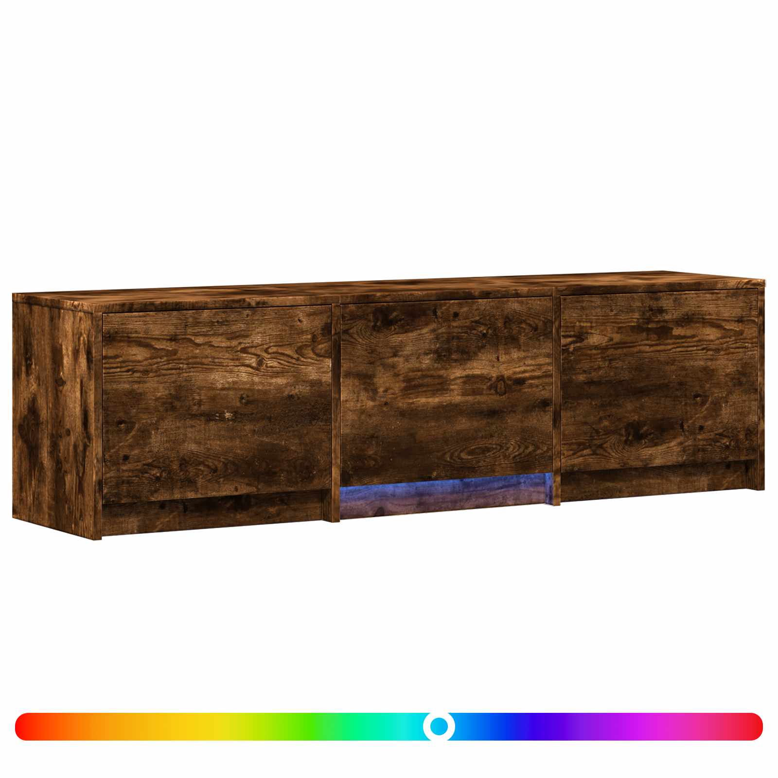 Meuble TV avec LED avec LED Chêne Fumé 140 x 34 x 40 cm - XIOS