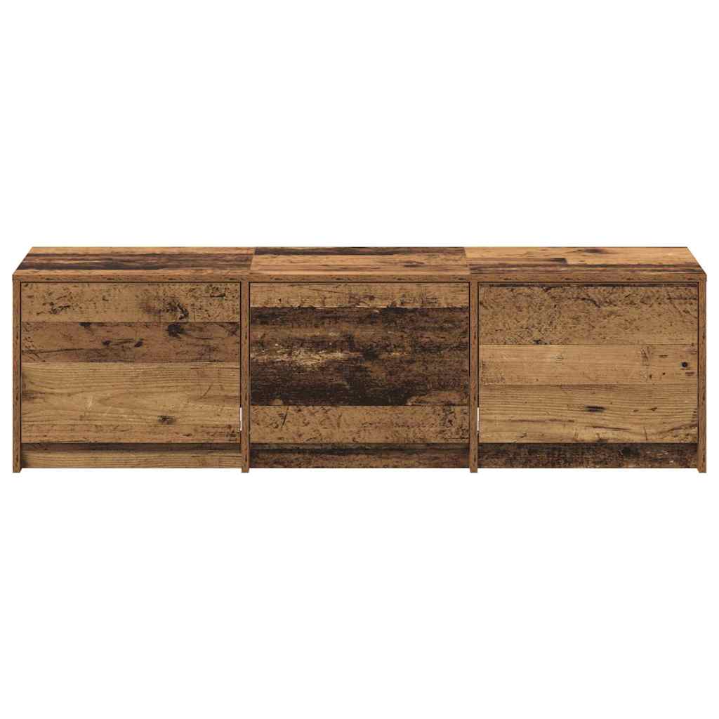 Armoire TV avec LEDs avec tiroir Bois Ancien 140 x 34 x 40 cm - XIOS