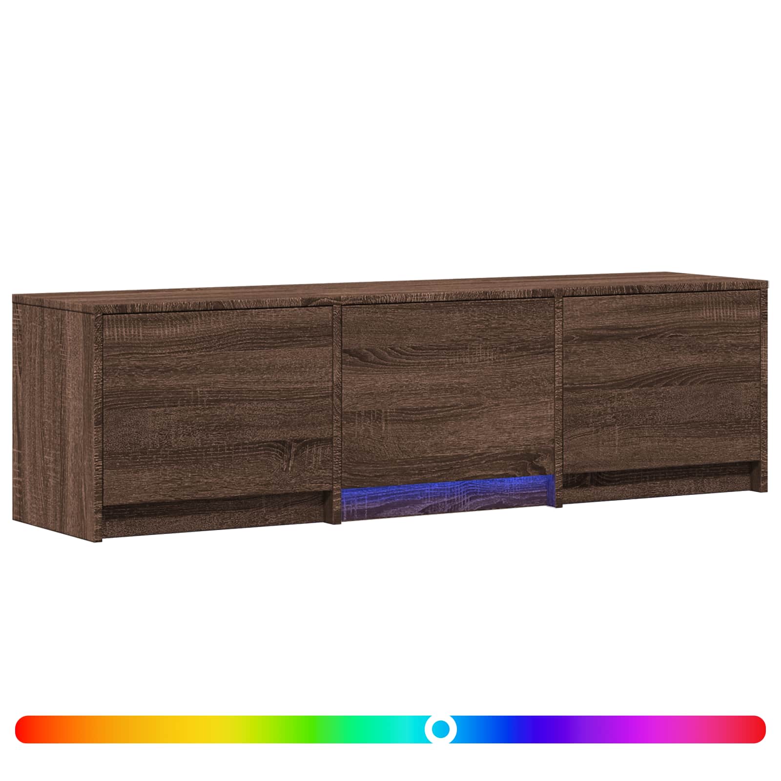 Meuble TV avec LED avec LED Chêne brun 140 x 34 x 40 cm - XIOS