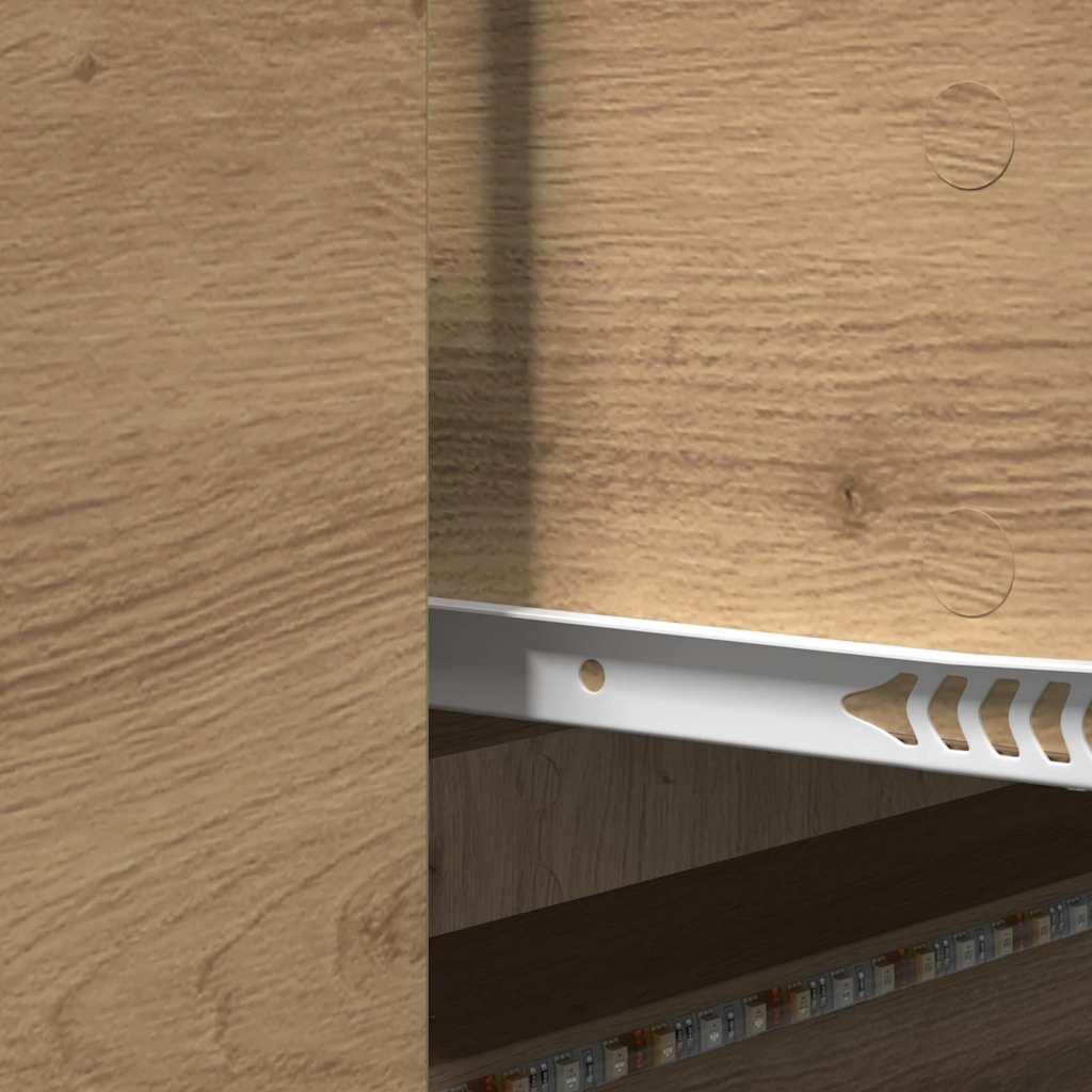 Armoire TV avec LEDs avec tiroir Chêne artisan 140 x 34 x 40 cm - XIOS