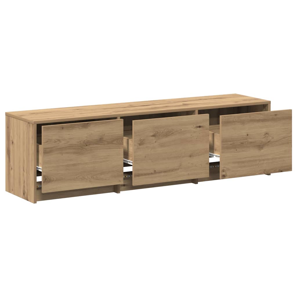 Armoire TV avec LEDs avec tiroir Chêne artisan 140 x 34 x 40 cm - XIOS