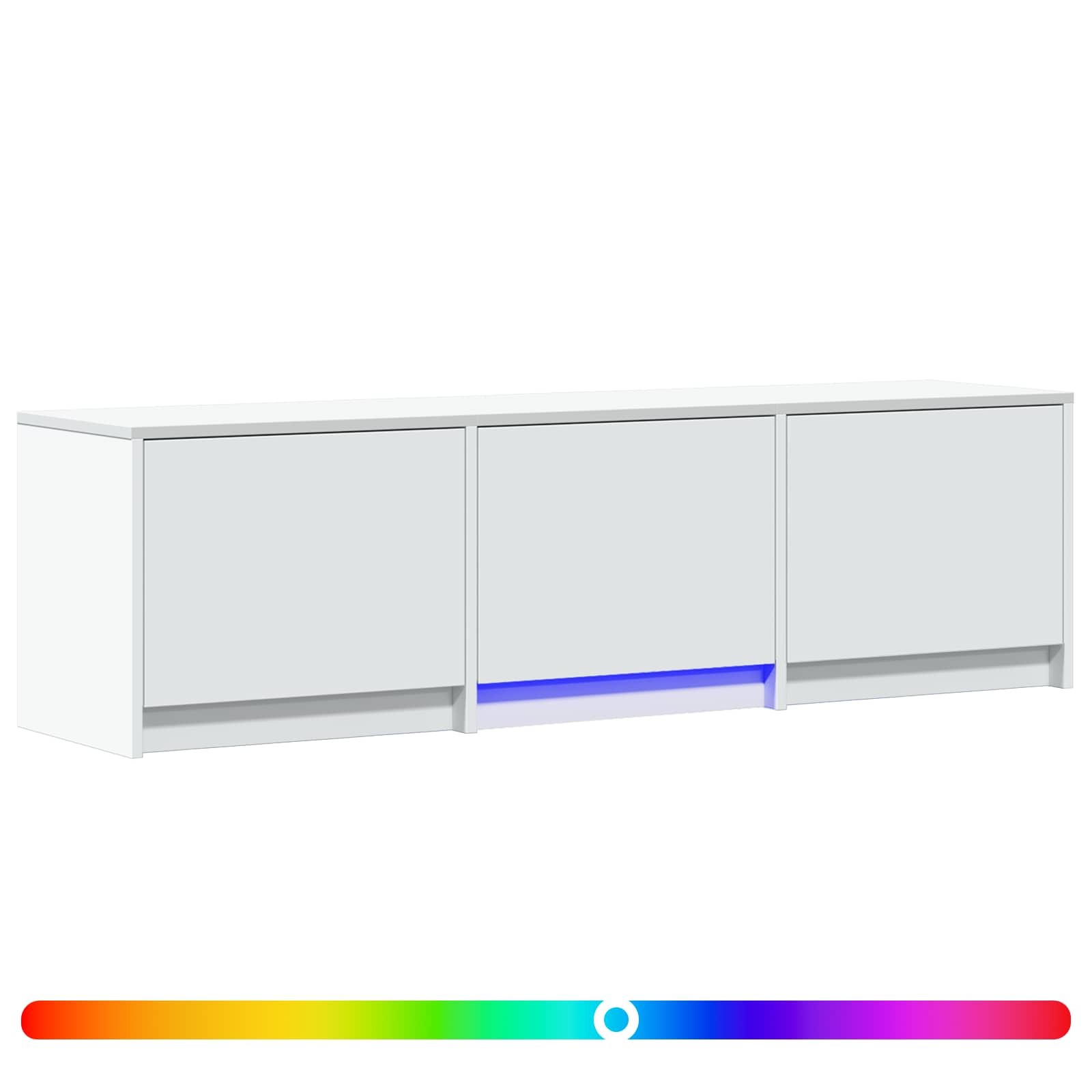 Meuble TV avec LED Blanc 140 x 34 x 40 cm Bois d’ingénierie - XIOS