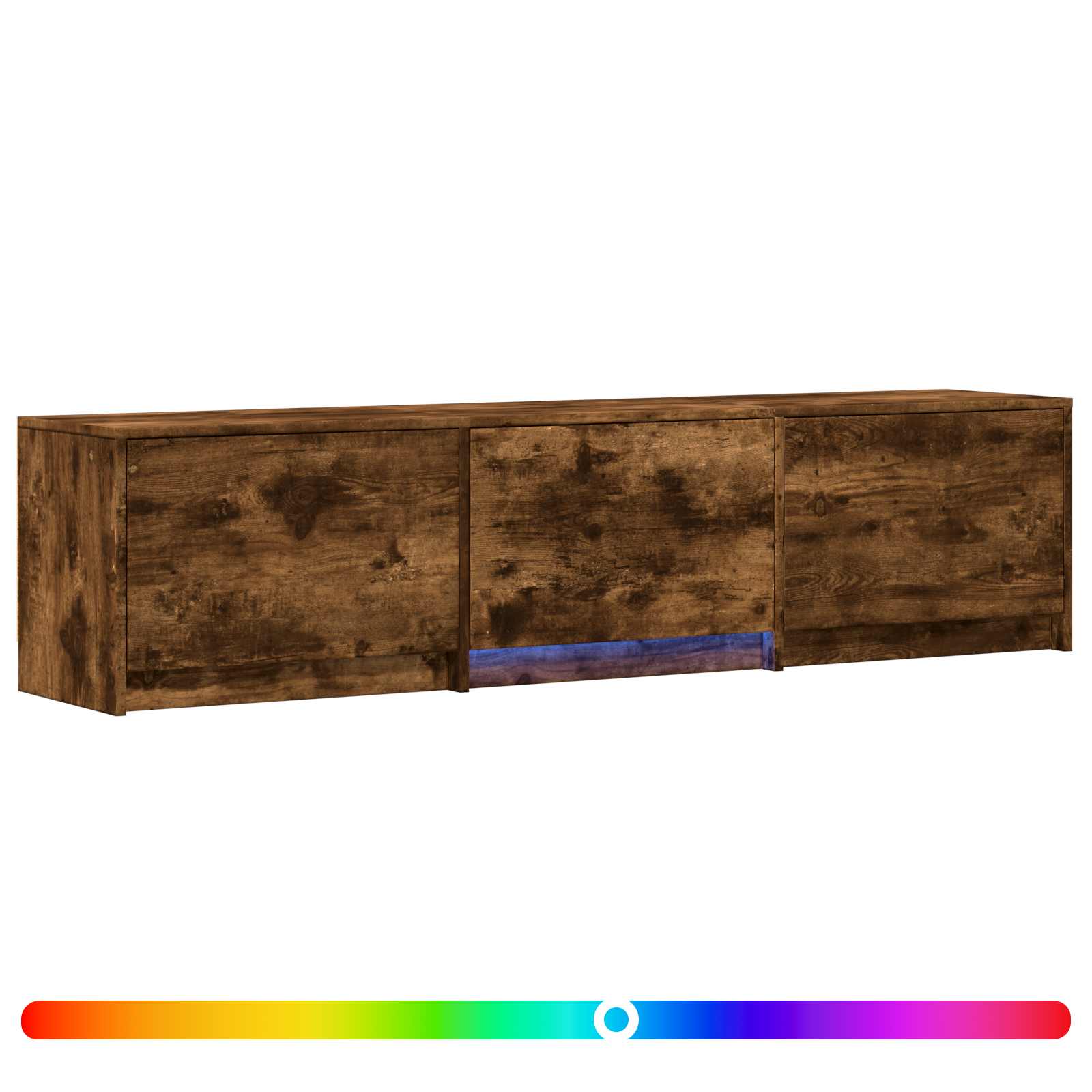 Meuble TV avec LED avec LED Chêne Fumé 165 x 34 x 40 cm - XIOS