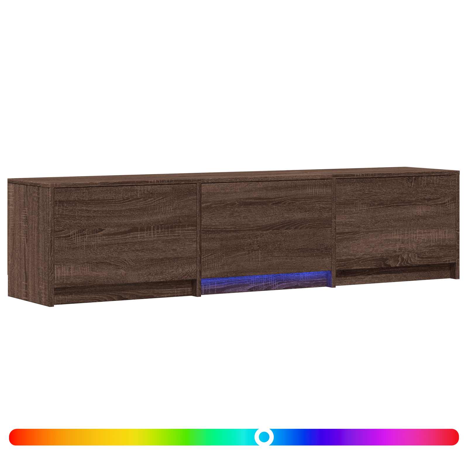 Meuble TV avec LED avec LED Chêne brun 165 x 34 x 40 cm - XIOS