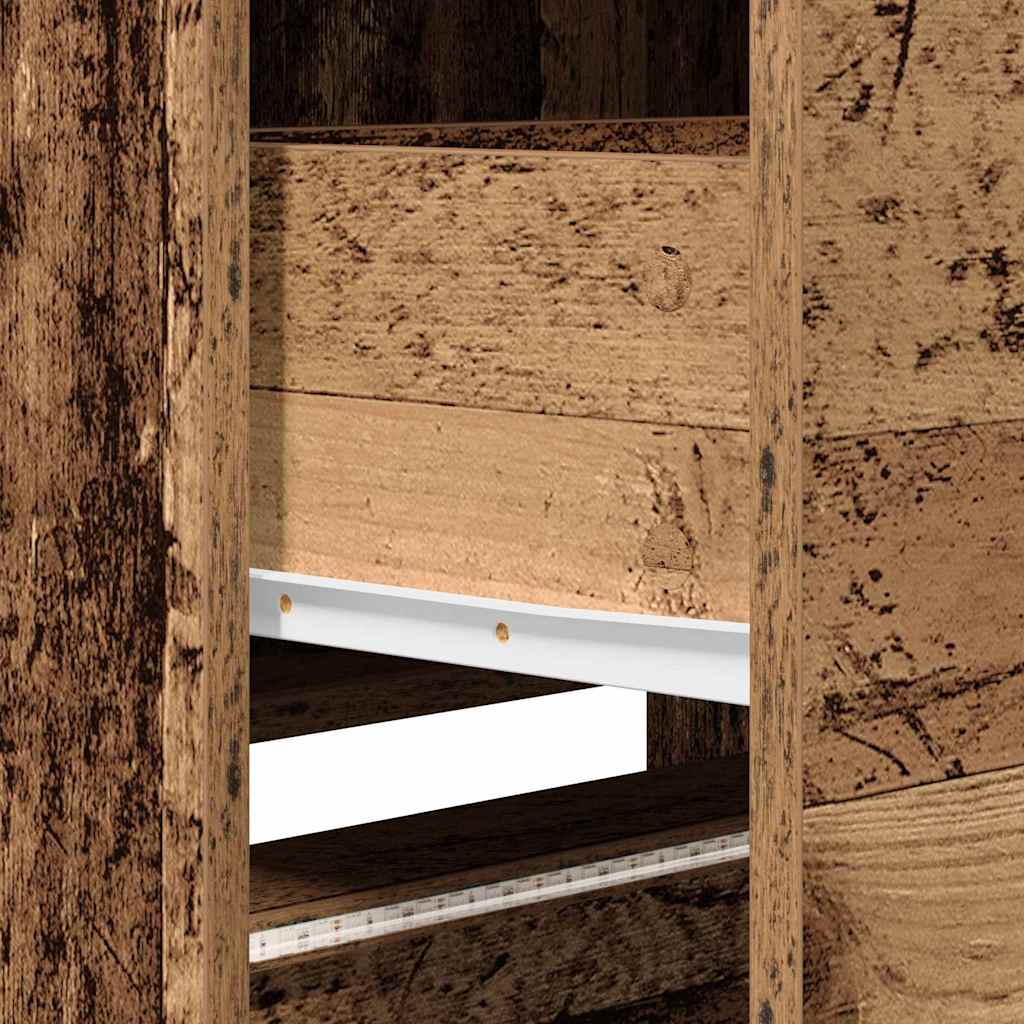 Armoire TV avec LEDs avec tiroir Bois Ancien 162 x 34 x 40 cm - XIOS