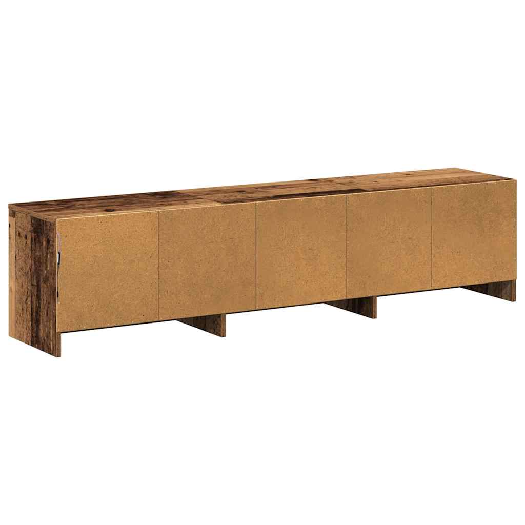 Armoire TV avec LEDs avec tiroir Bois Ancien 162 x 34 x 40 cm - XIOS