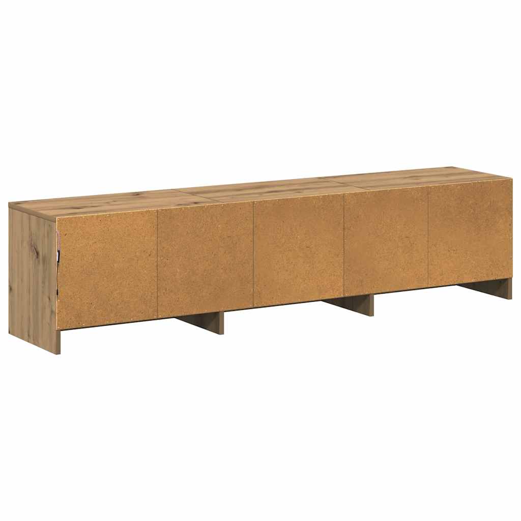 Armoire TV avec LEDs avec tiroir Chêne artisan 162 x 34 x 40 cm - XIOS