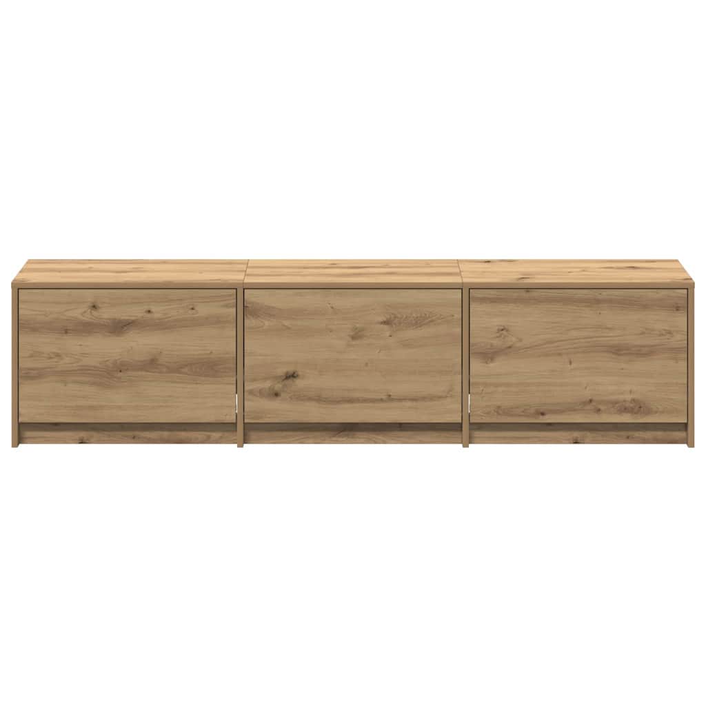 Armoire TV avec LEDs avec tiroir Chêne artisan 162 x 34 x 40 cm - XIOS