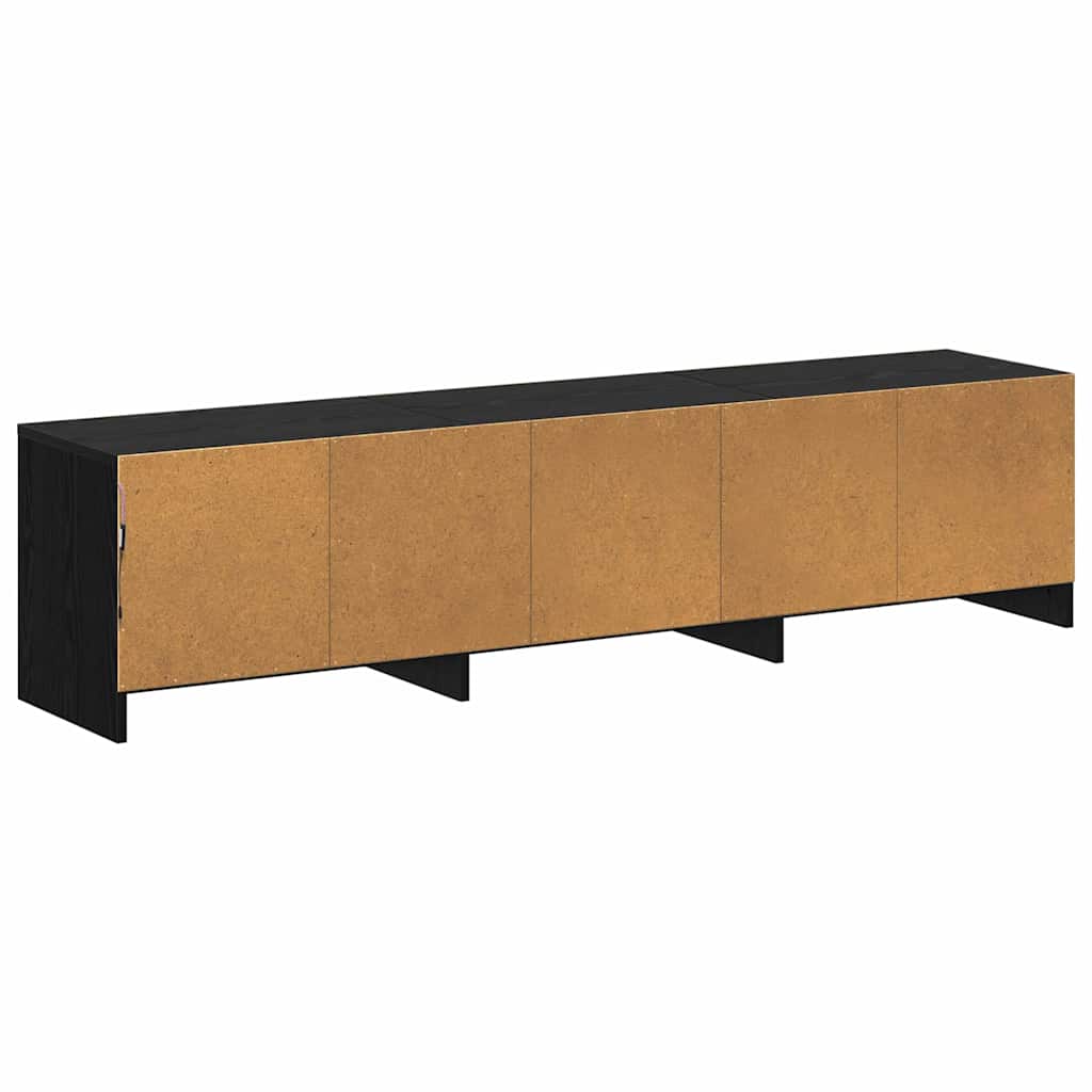 Armoire TV avec LEDs avec tiroir Chêne noir 162 x 34 x 40 cm - XIOS