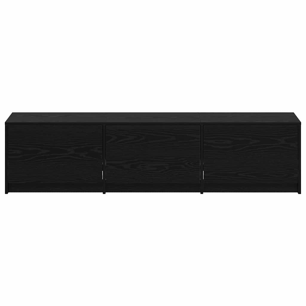 Armoire TV avec LEDs avec tiroir Chêne noir 162 x 34 x 40 cm - XIOS