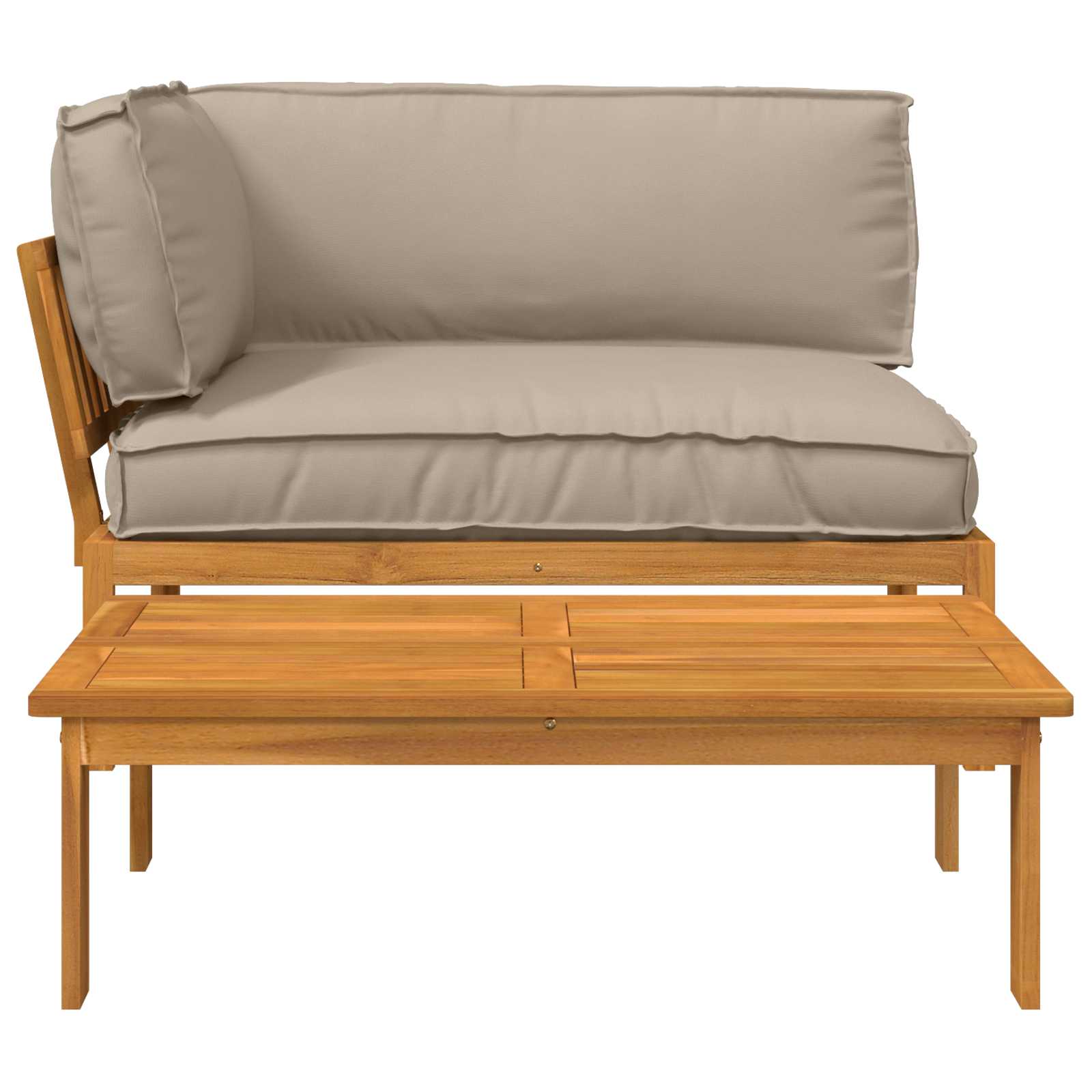 Ensemble de Canapés Uni 2 pcs Taupe Bois d'Acacia Massif - XIOS