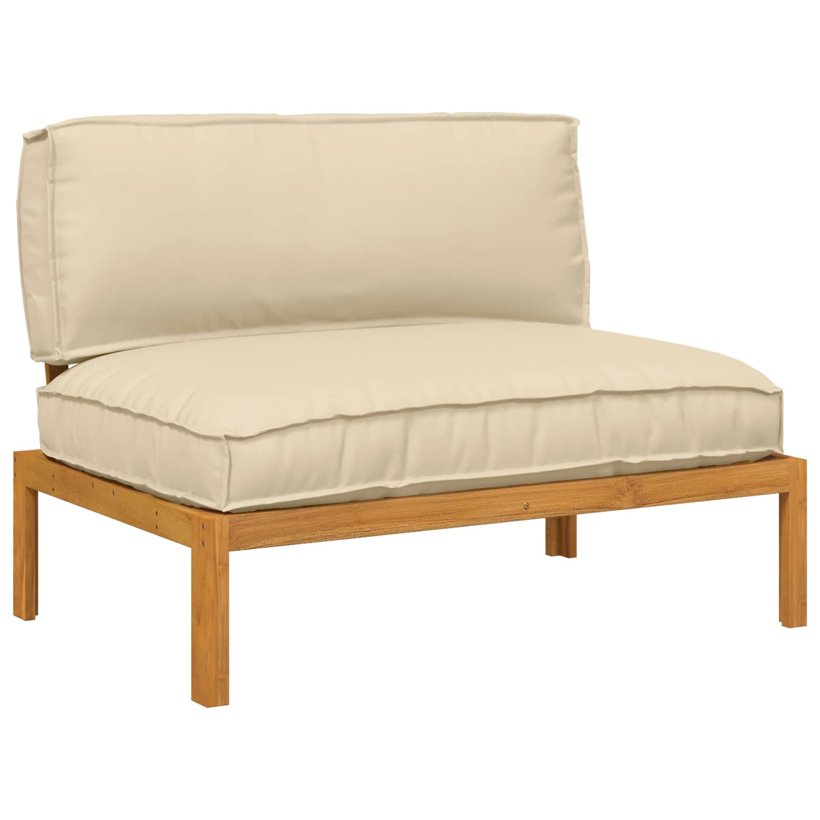 Ensemble de Canapés Beige 120 x 92 x 69 cm Bois d'Acacia Massif