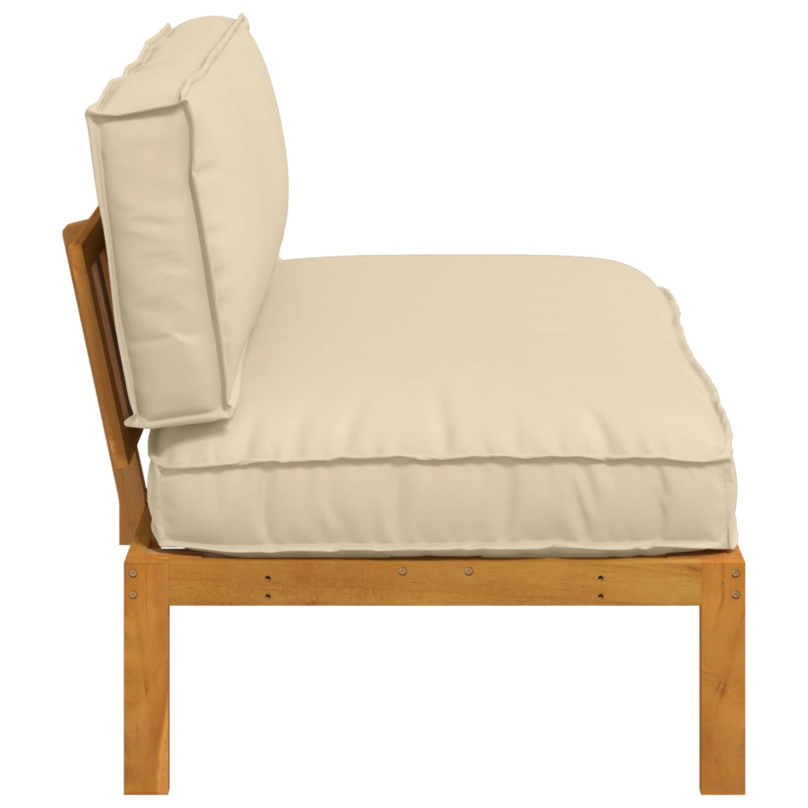 Ensemble de Canapés Beige 120 x 92 x 69 cm Bois d'Acacia Massif