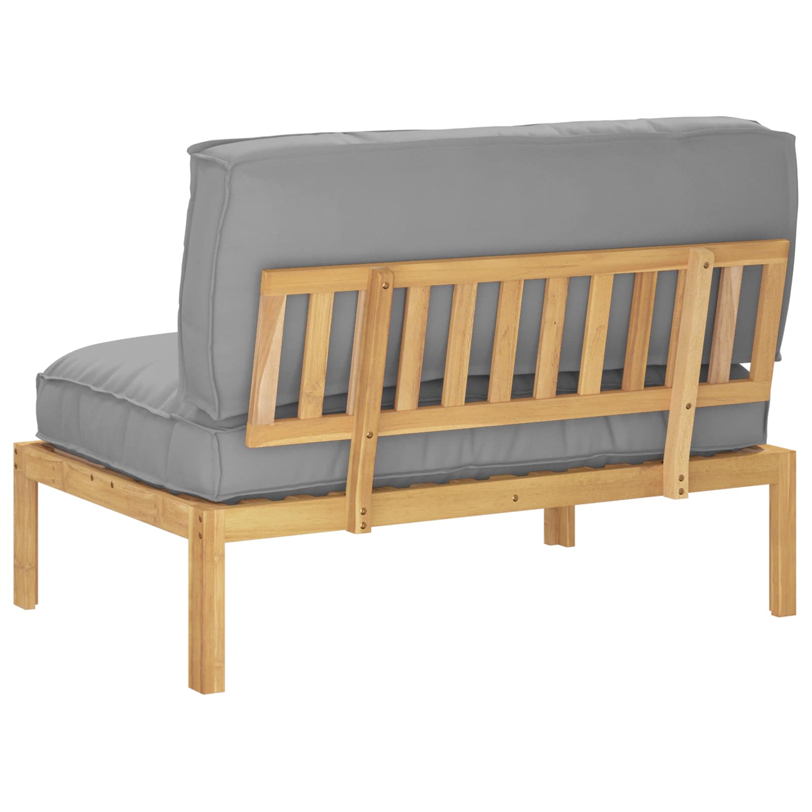 Ensemble de Canapés Gris 120 x 92 x 69 cm Bois d'Acacia Massif