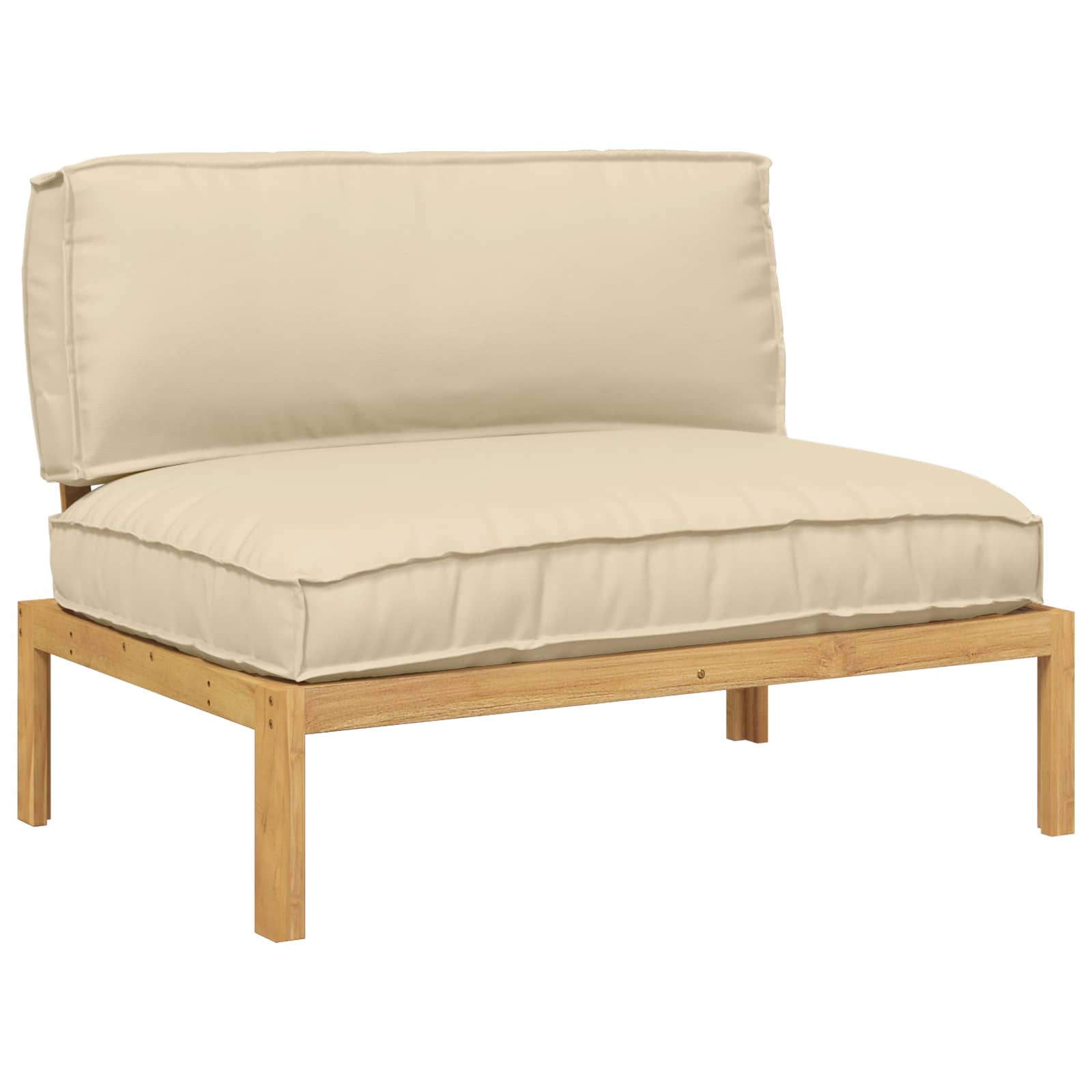 Ensemble de Canapés Beige 120 x 92 x 69 cm Bois d'Acacia Massif