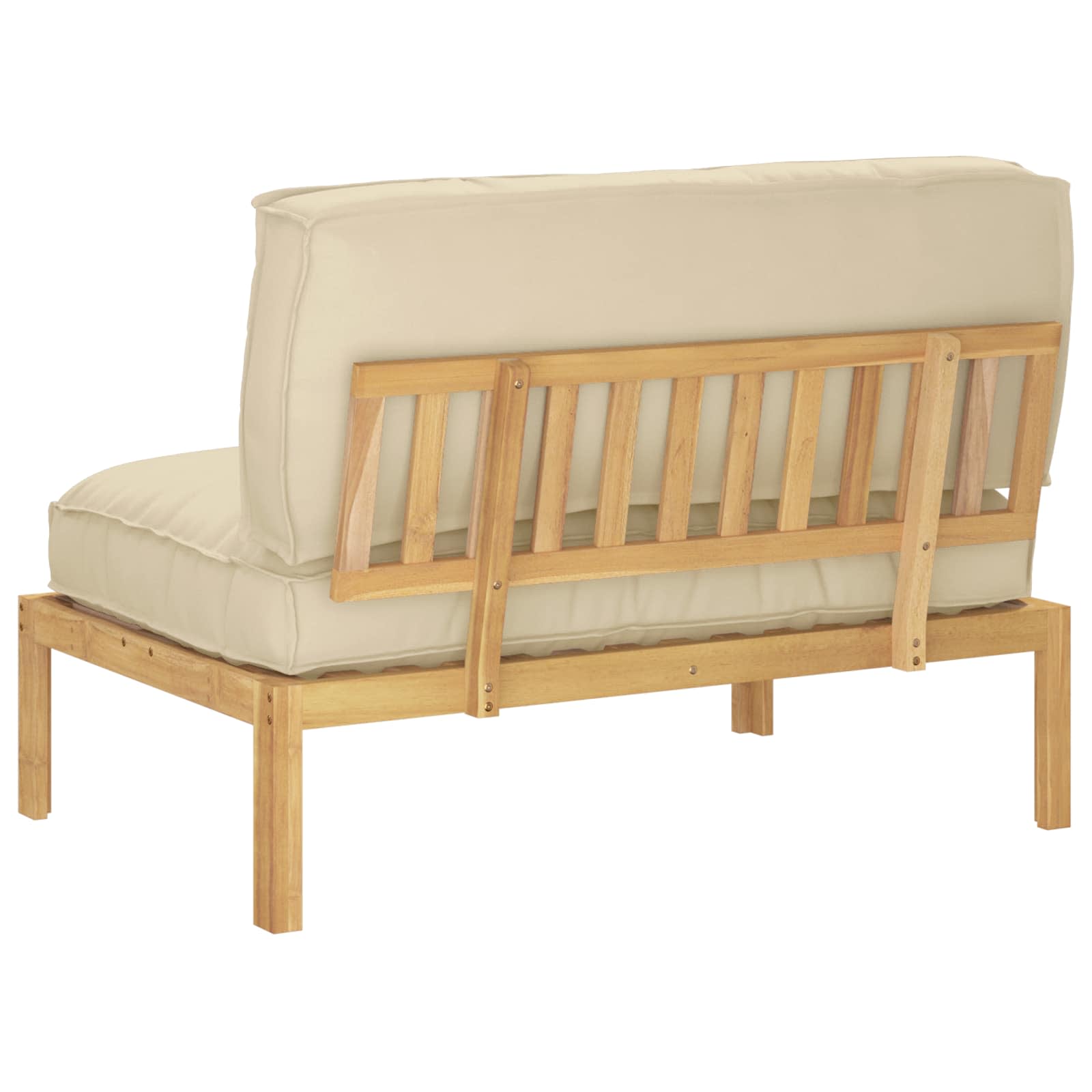 Ensemble de Canapés Beige 120 x 92 x 69 cm Bois d'Acacia Massif
