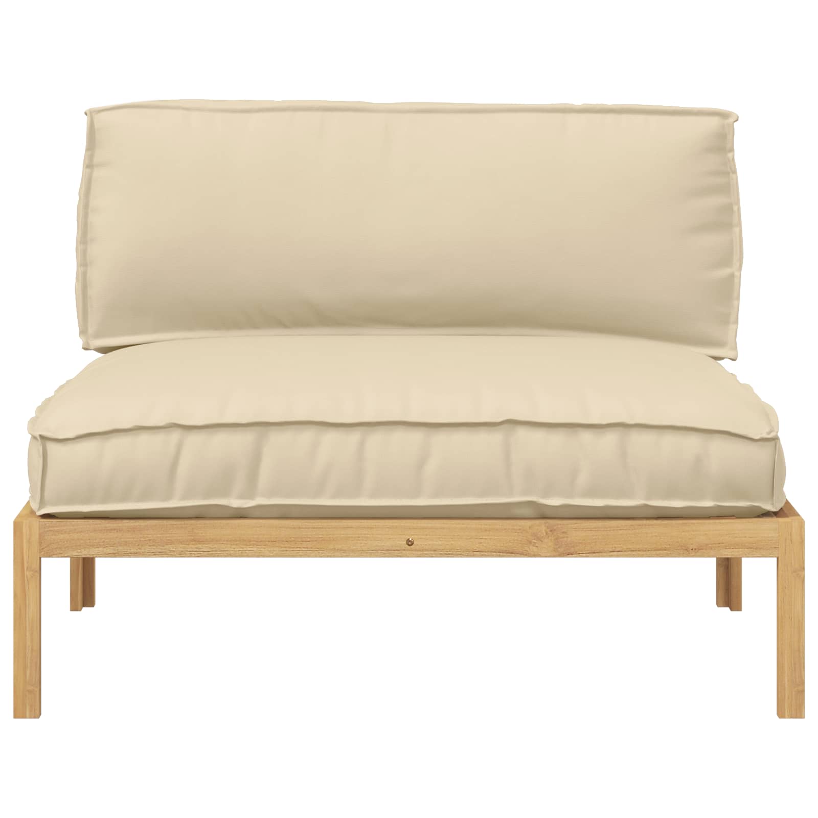Ensemble de Canapés Beige 120 x 92 x 69 cm Bois d'Acacia Massif