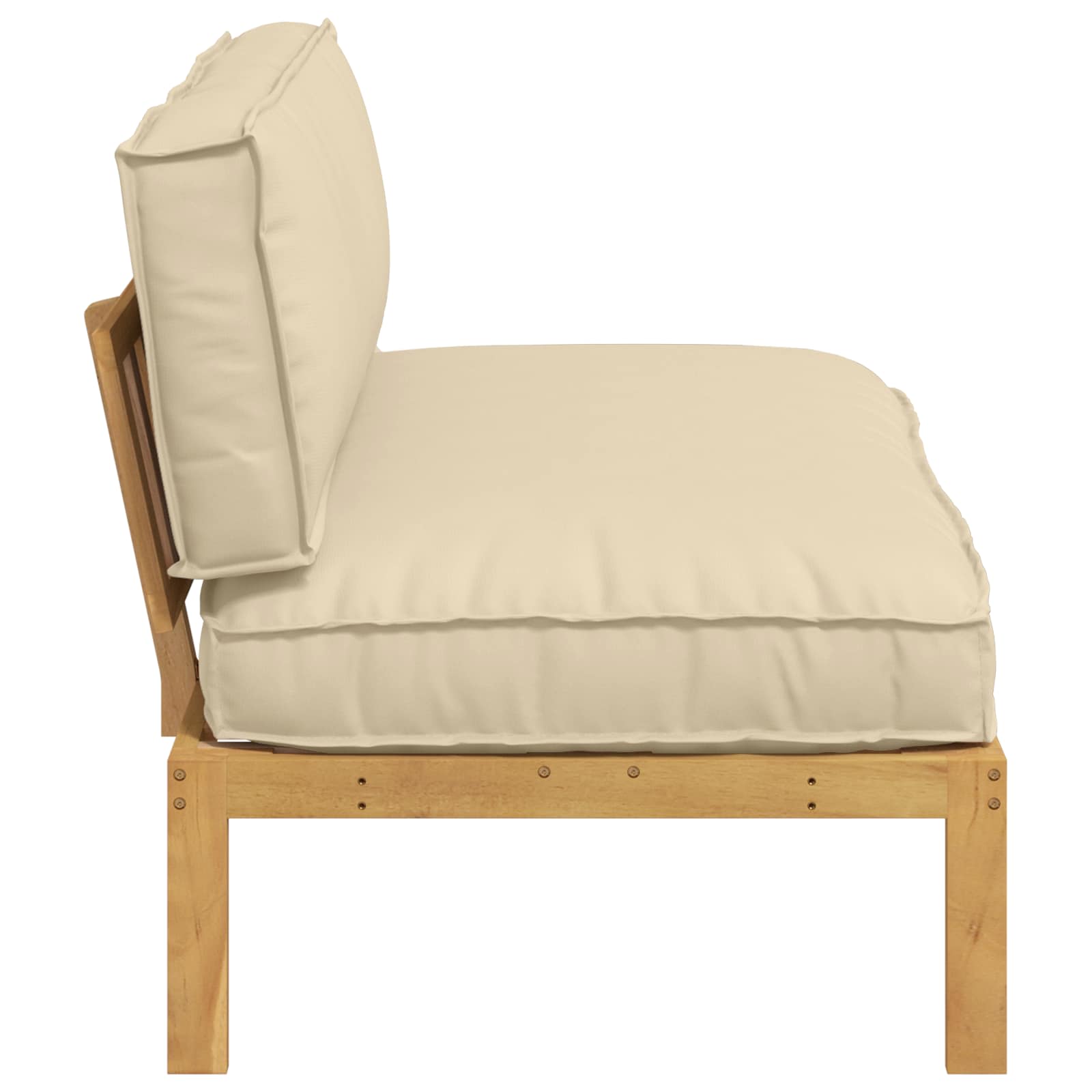Ensemble de Canapés Beige 120 x 92 x 69 cm Bois d'Acacia Massif