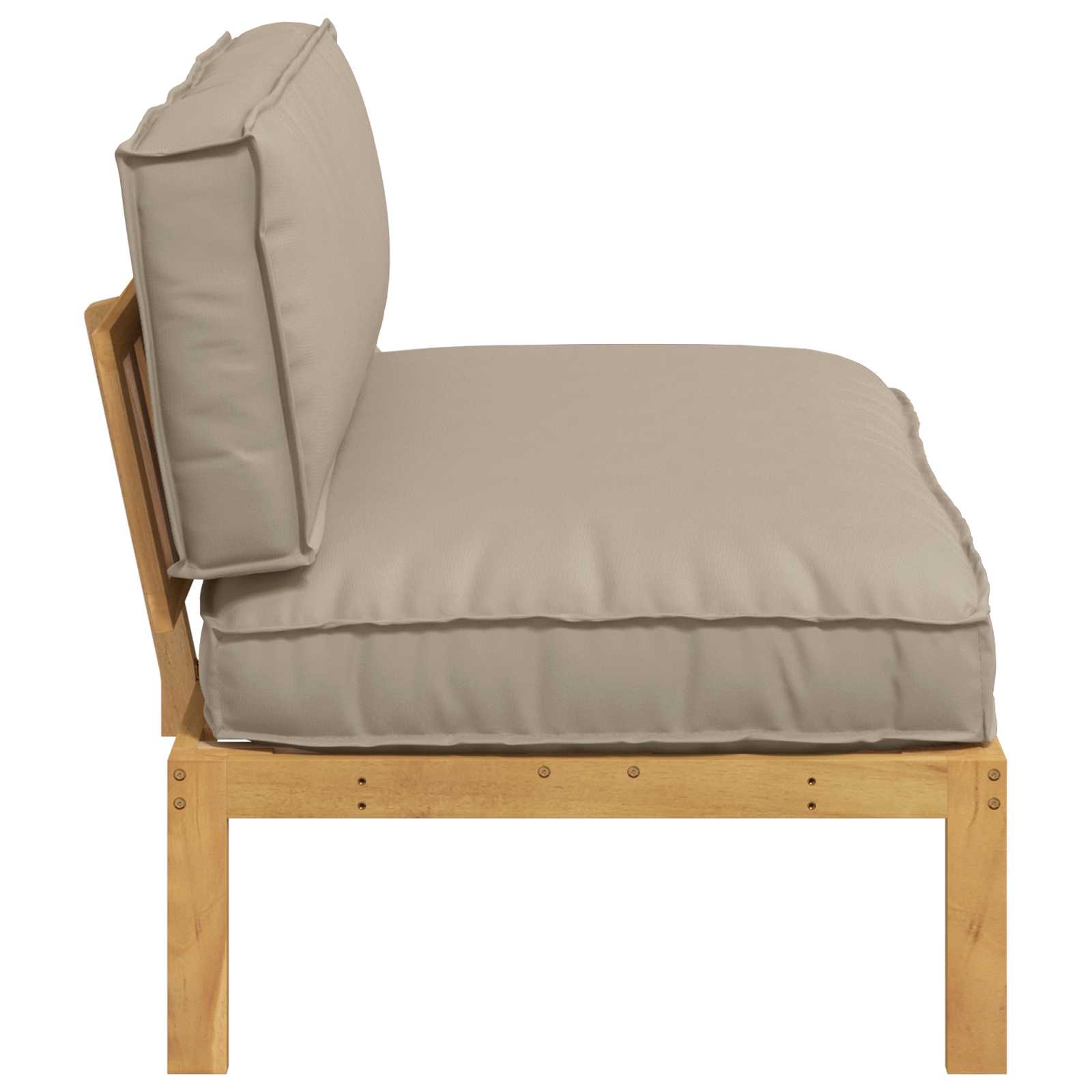 Ensemble de Canapés Taupe 120 x 92 x 69 cm Bois d'Acacia Massif