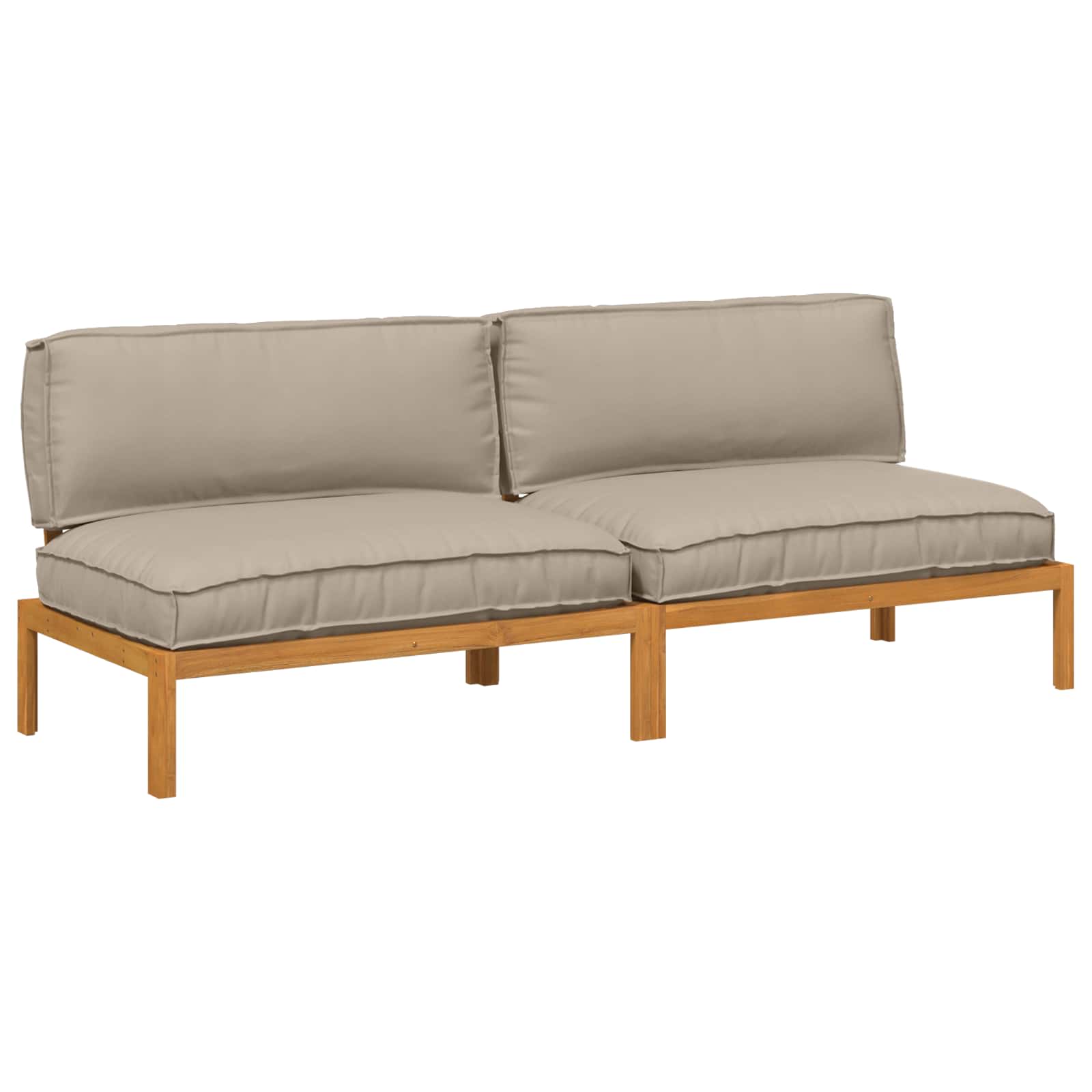 Ensemble de Canapés Taupe 240 x 92 x 69 cm Bois d'Acacia Massif - XIOS