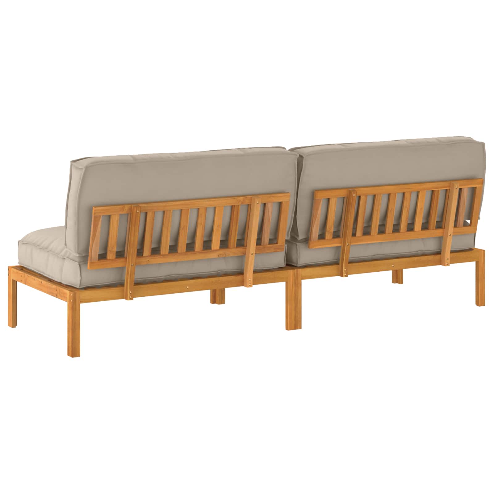 Ensemble de Canapés Taupe 240 x 92 x 69 cm Bois d'Acacia Massif - XIOS