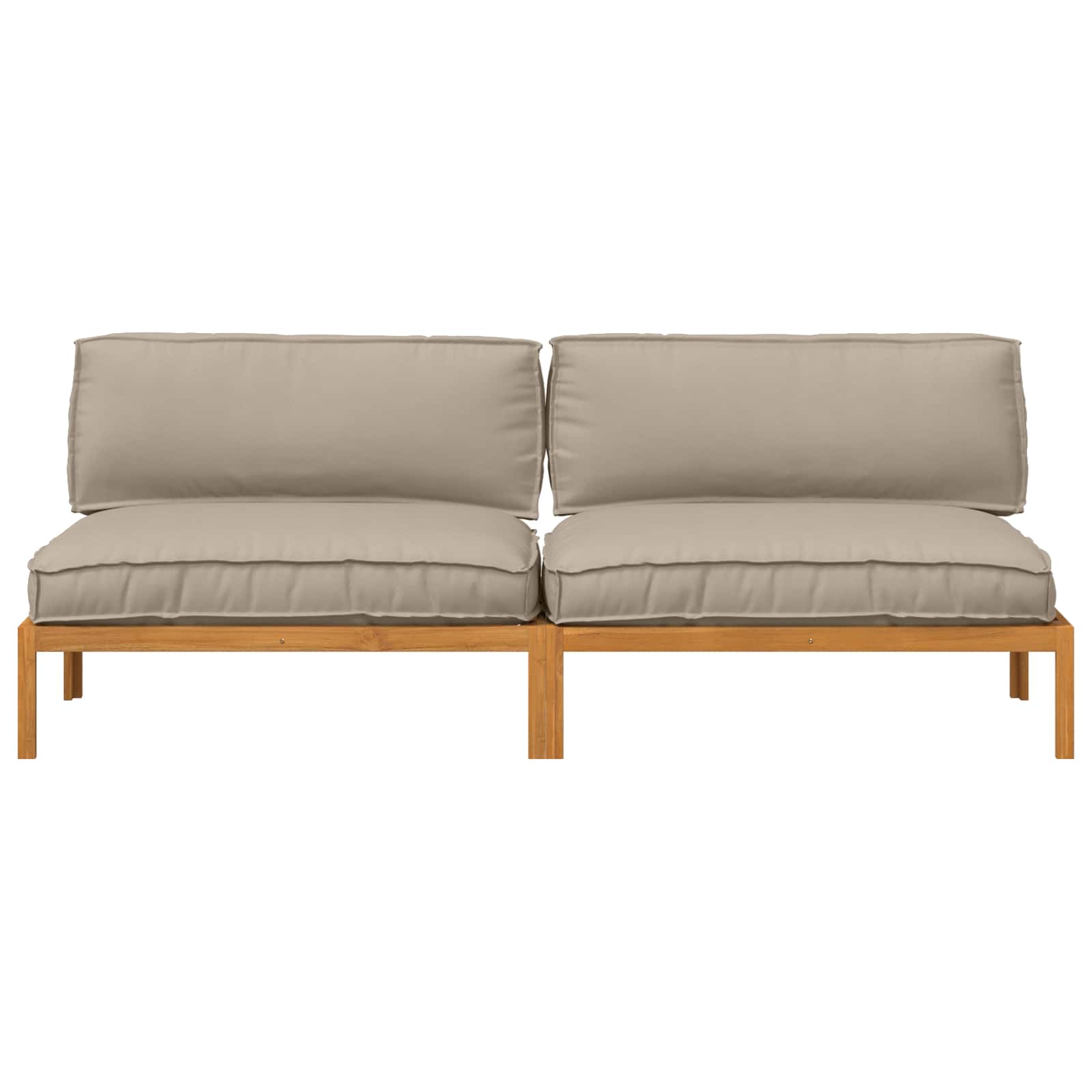 Ensemble de Canapés Taupe 240 x 92 x 69 cm Bois d'Acacia Massif - XIOS