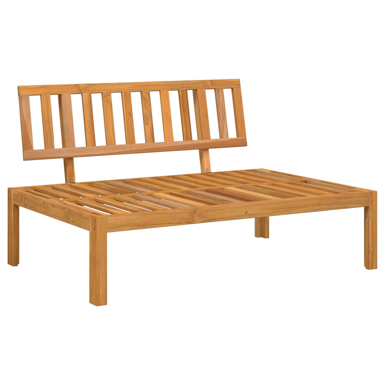 Ensemble de Canapés Uni 3 pcs Crème Bois d'Acacia Massif