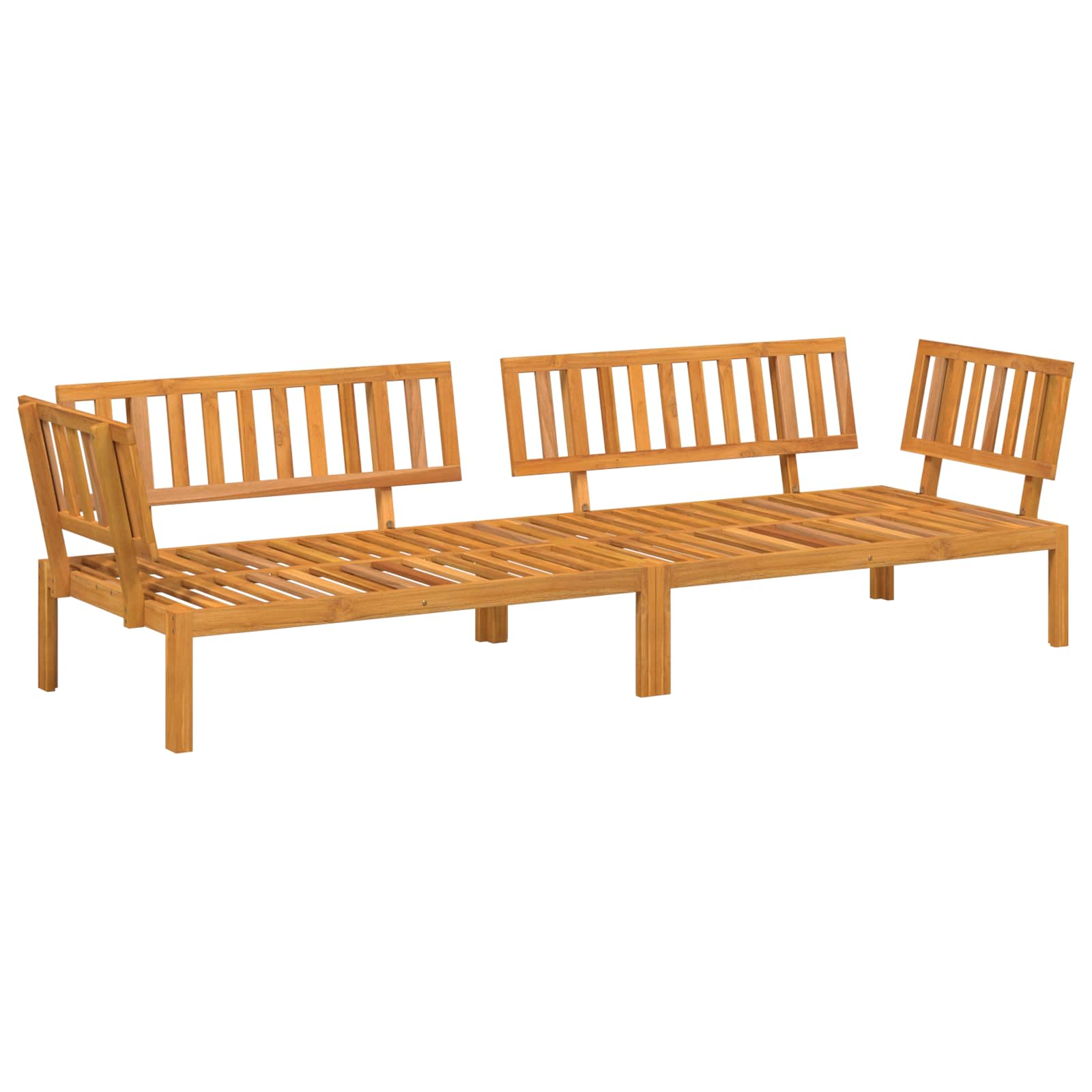 Ensemble de Canapés Uni 2 pcs Gris Bois d'Acacia Massif - XIOS