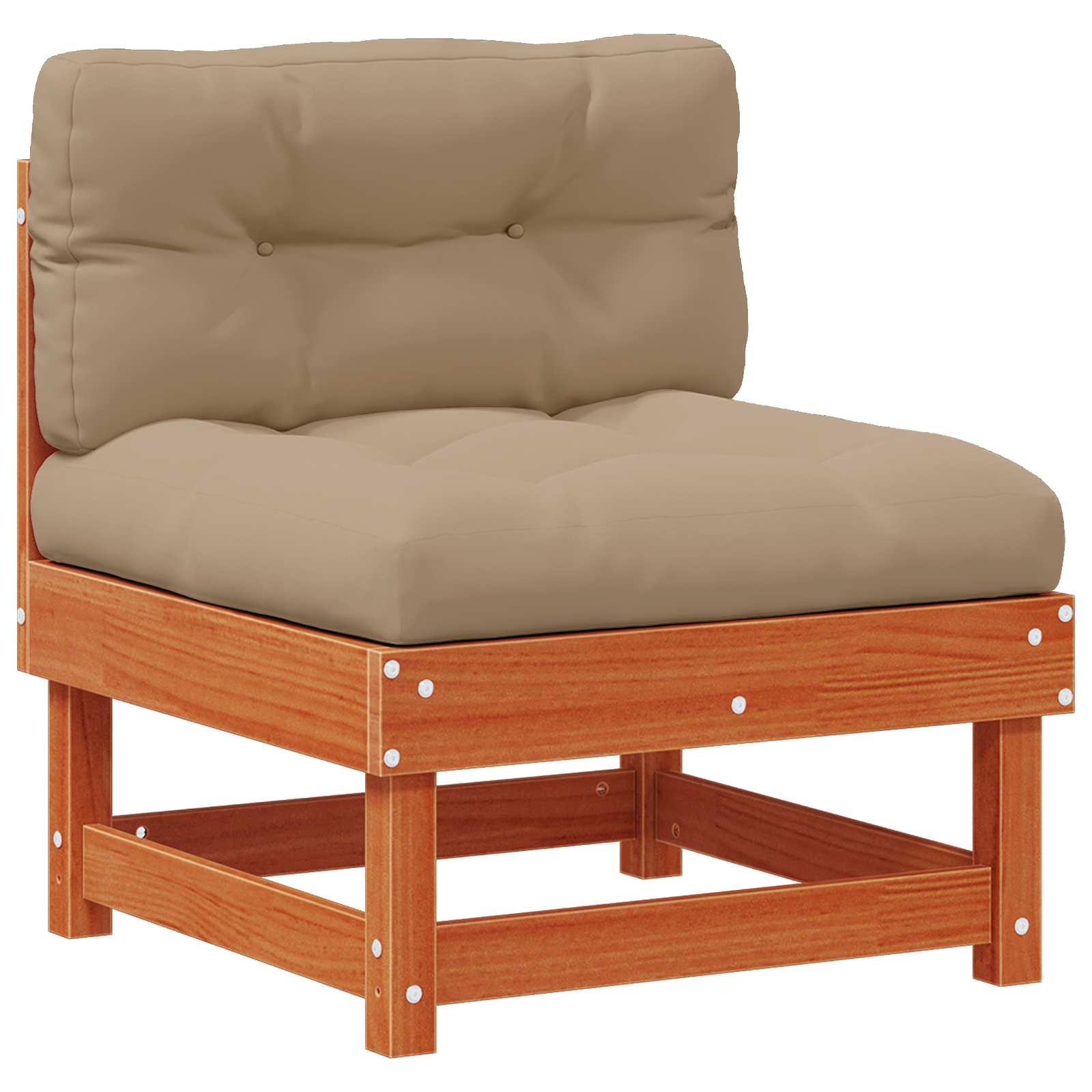 Ensemble de salon de jardin 4 pcs Brun cire Bois de pin massif - XIOS